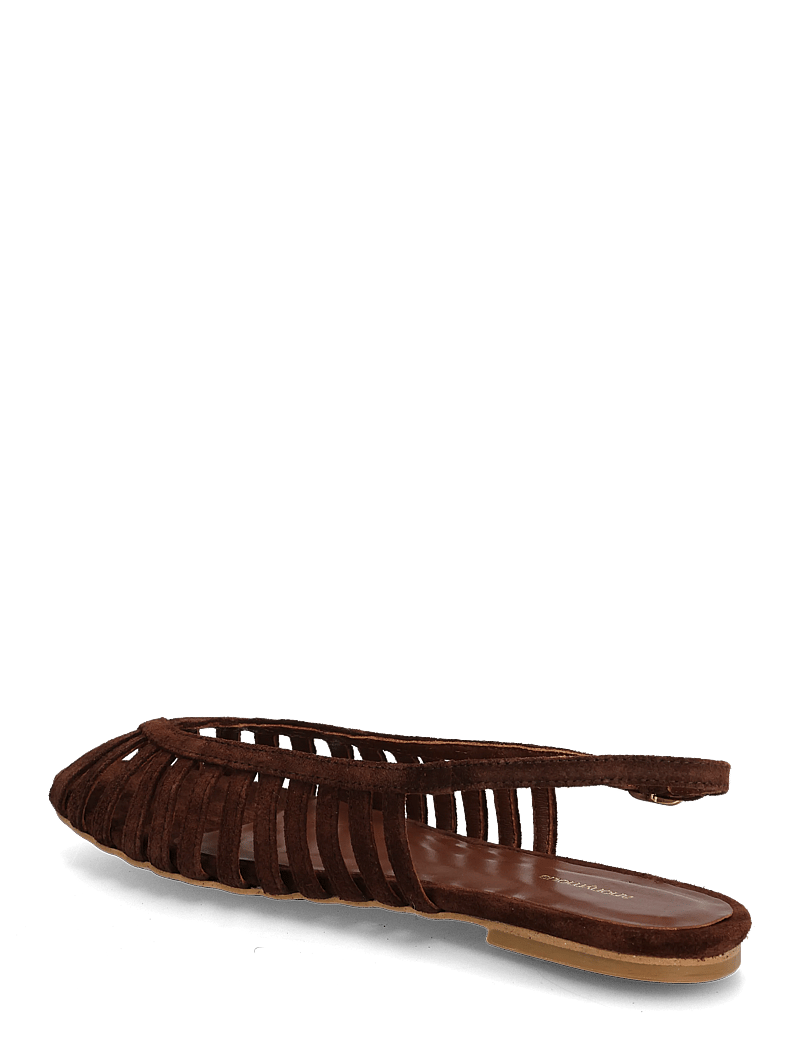 Anonymous Copenhagen - Carminho 10 - flat sandals - calf suede chocolate - 2