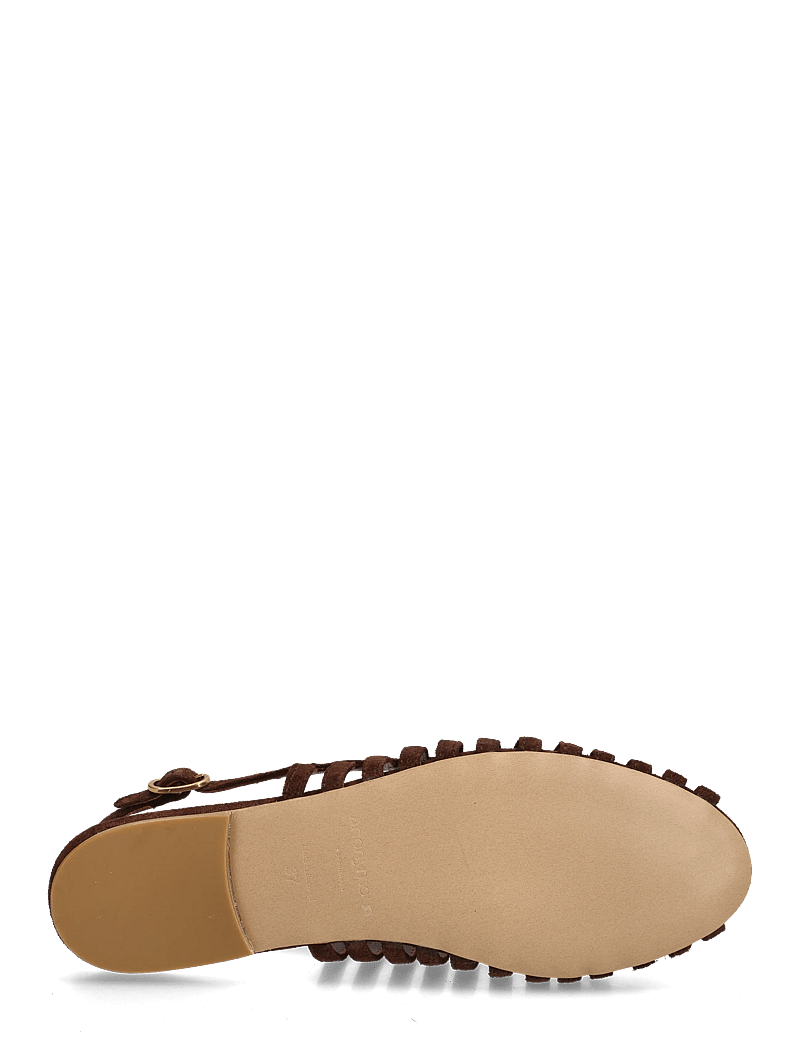 Anonymous Copenhagen - Carminho 10 - flat sandals - calf suede chocolate - 4