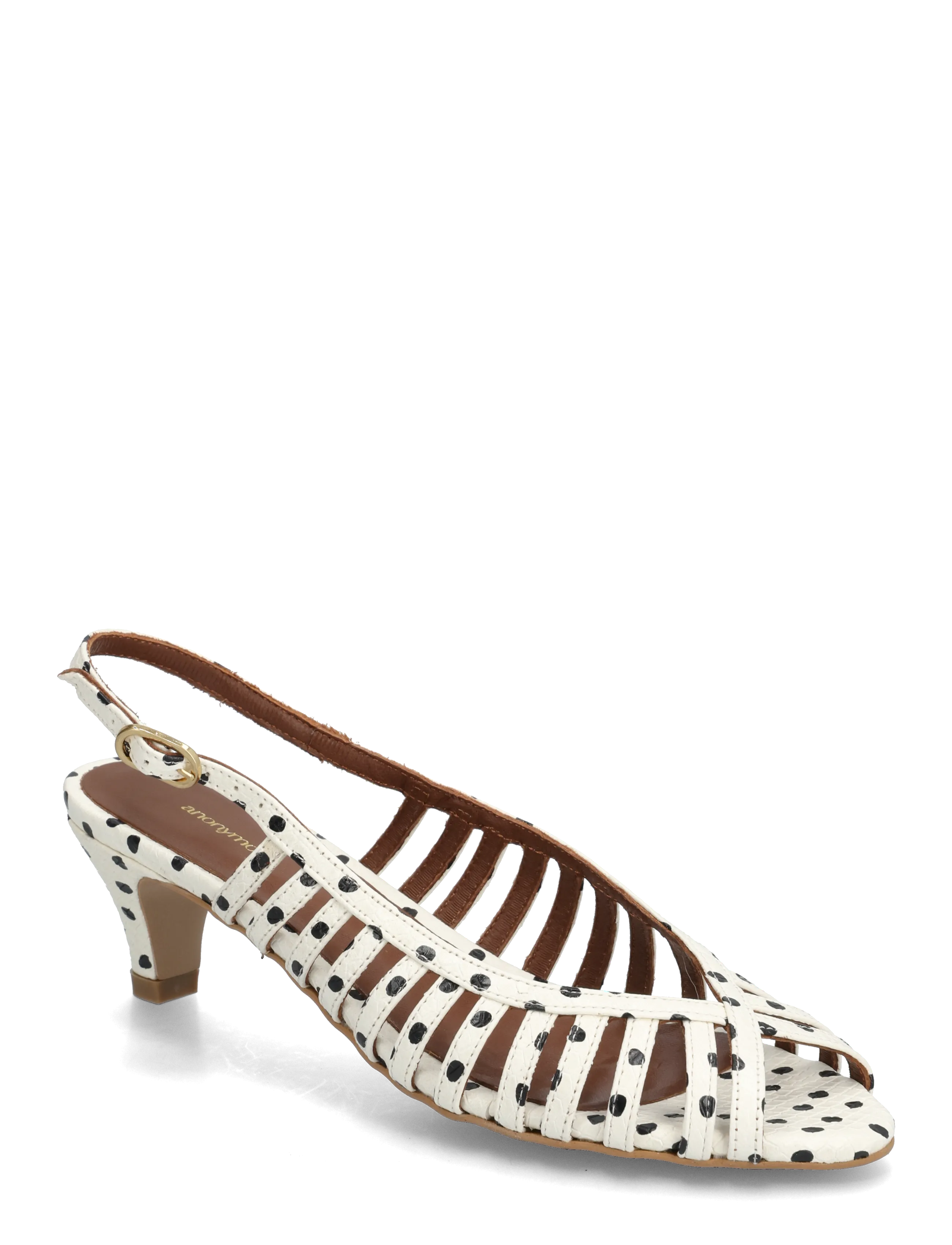 Anonymous Copenhagen Carminho 40 stiletto - Konfirmation - SPOTTED SNAKE CALF WHITE SAND / white