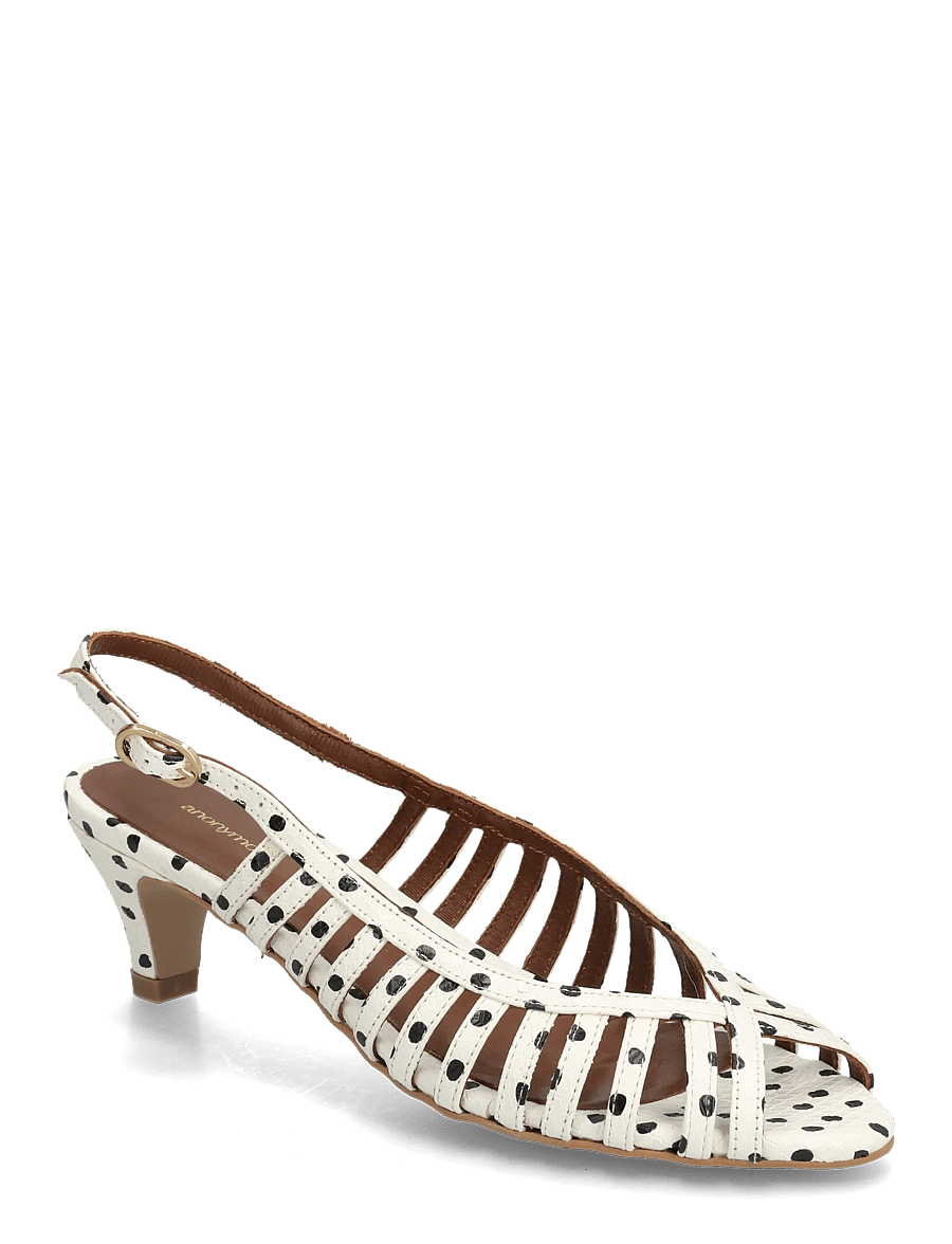 Anonymous Copenhagen - Carminho 40 stiletto - confirmation - spotted snake calf white sand - 0