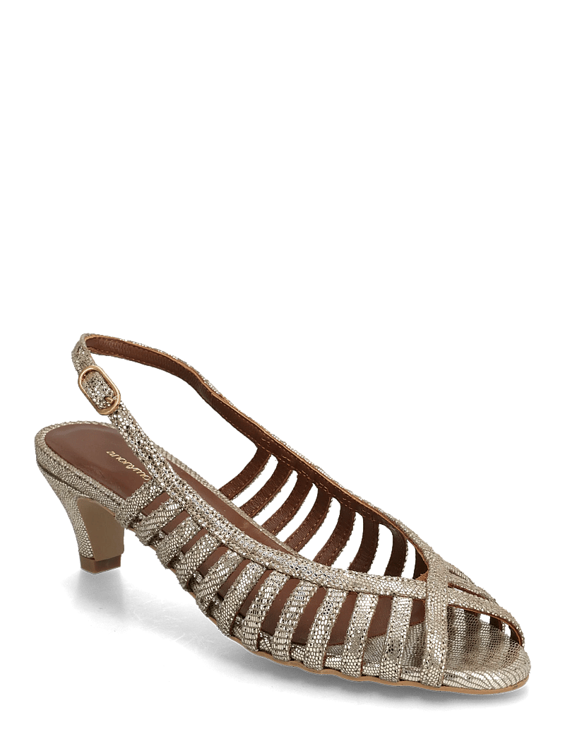 Anonymous Copenhagen - Carminho 40 stiletto - confirmation - lizard metallic goat vintage champagne - 0