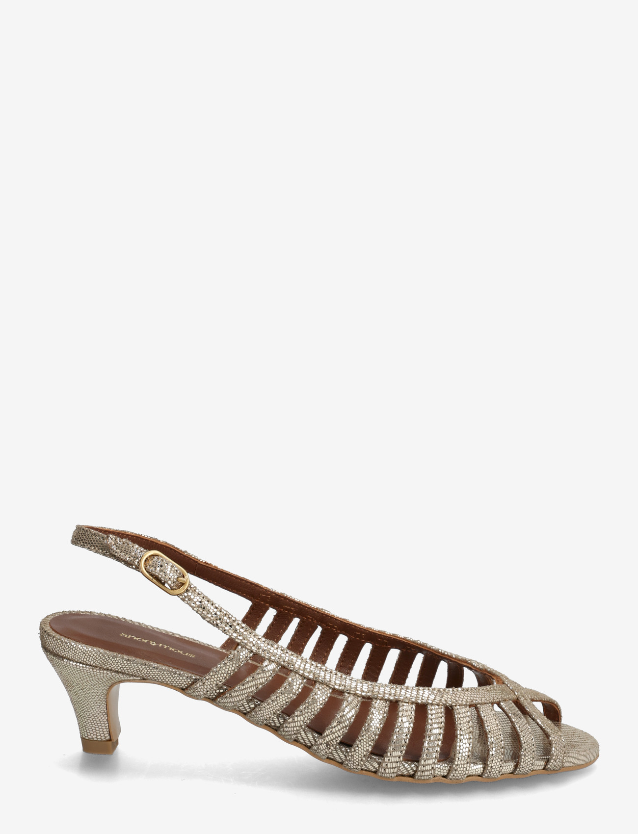 Anonymous Copenhagen - Carminho 40 stiletto - confirmation - lizard metallic goat vintage champagne - 1