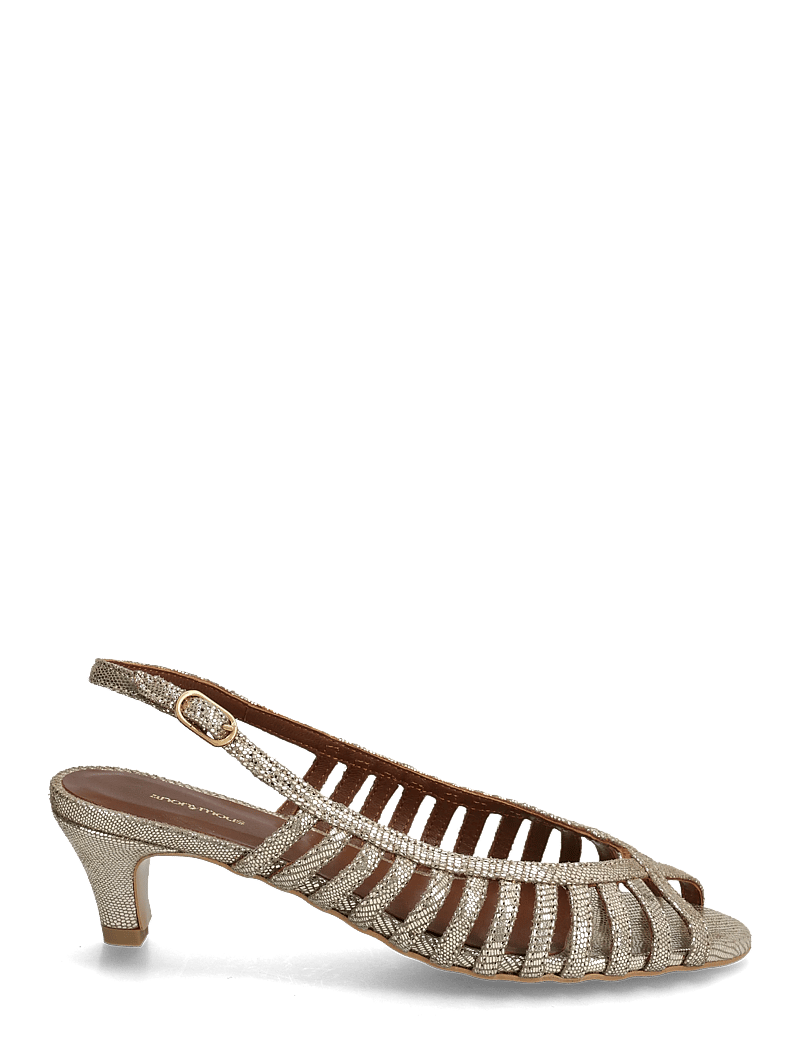 Anonymous Copenhagen - Carminho 40 stiletto - confirmation - lizard metallic goat vintage champagne - 1