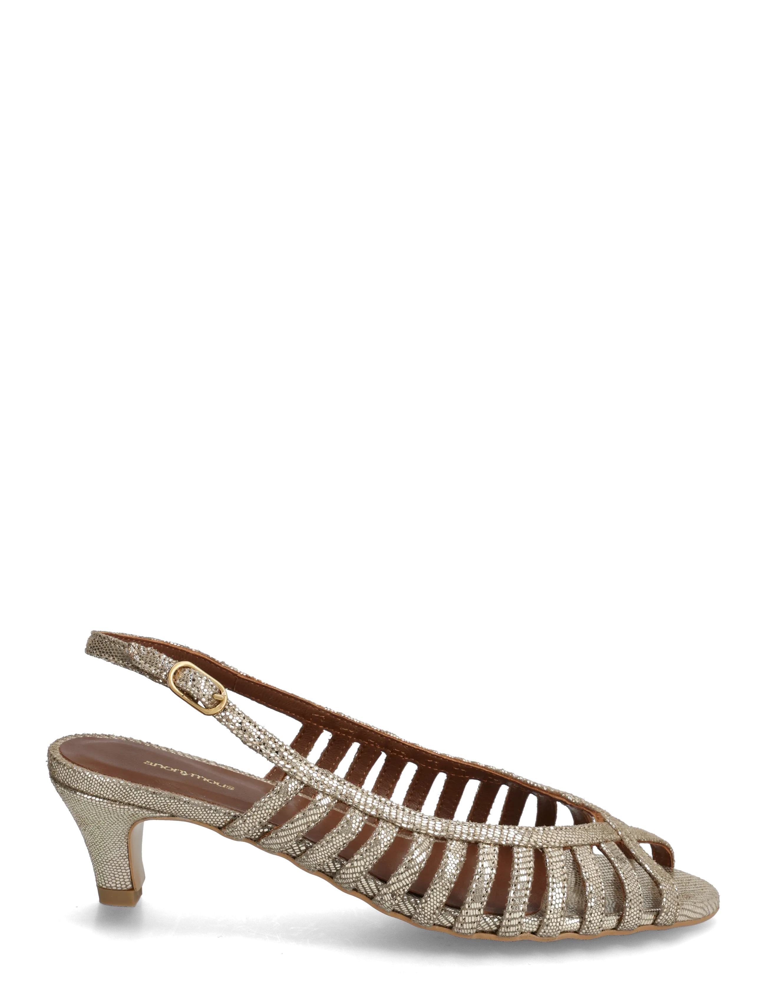 Anonymous Copenhagen - Carminho 40 stiletto - konfirmationstøj - lizard metallic goat vintage champagne - 1
