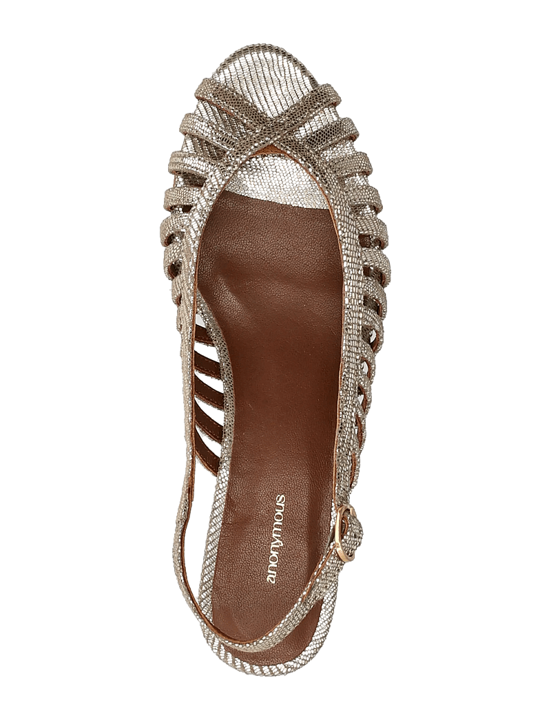 Anonymous Copenhagen - Carminho 40 stiletto - confirmation - lizard metallic goat vintage champagne - 3