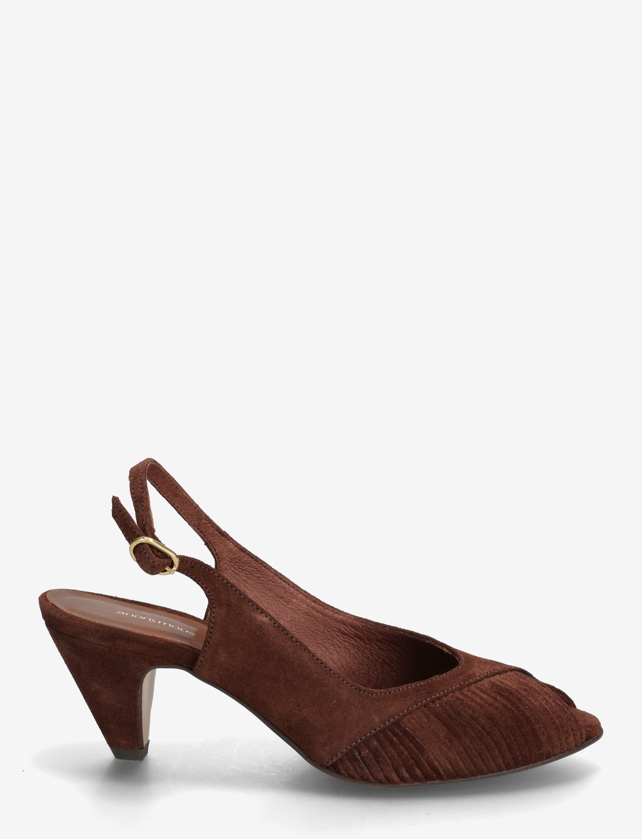 Anonymous Copenhagen - Cassandra 50 stiletto - högklackade slingbacks - calf suede chocolate - 1