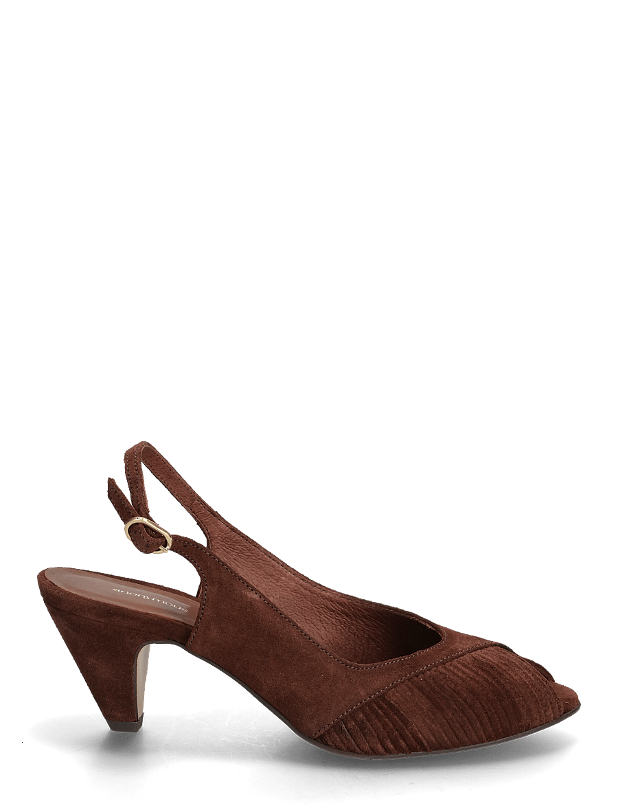 Anonymous Copenhagen - Cassandra 50 stiletto - slingbacks mit absatz - calf suede chocolate - 1