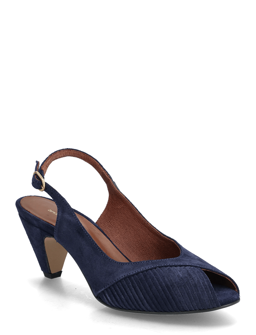 Anonymous Copenhagen - Cassandra 50 stiletto - slingbacks mit absatz - calf suede ink blue - 0