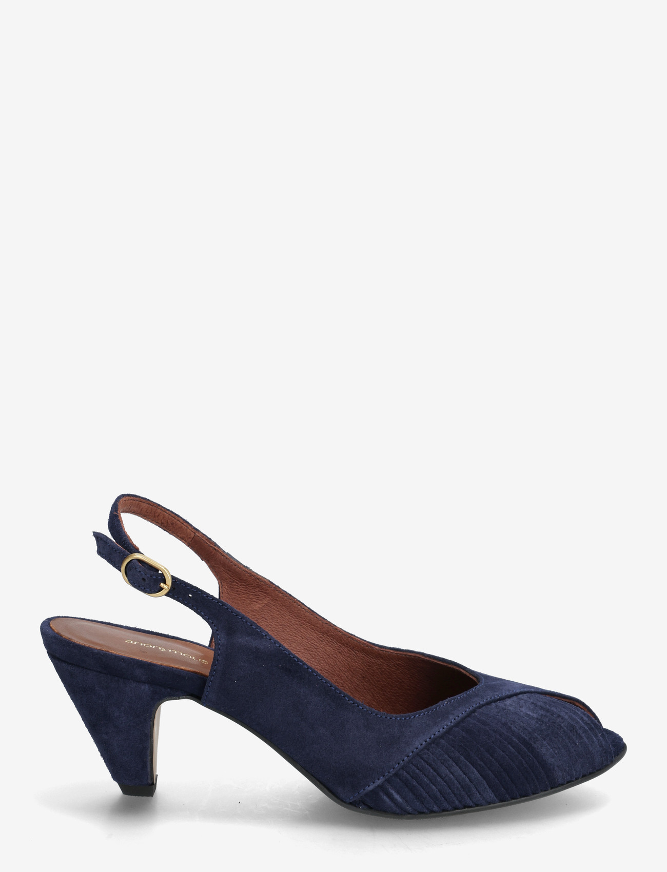 Anonymous Copenhagen - Cassandra 50 stiletto - högklackade slingbacks - calf suede ink blue - 1