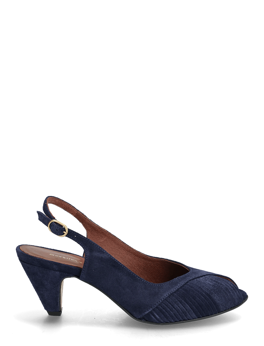 Anonymous Copenhagen - Cassandra 50 stiletto - slingbacks mit absatz - calf suede ink blue - 1