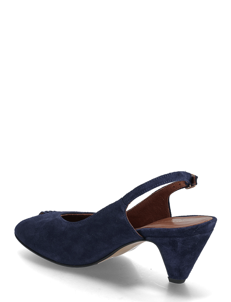 Anonymous Copenhagen - Cassandra 50 stiletto - högklackade slingbacks - calf suede ink blue - 2