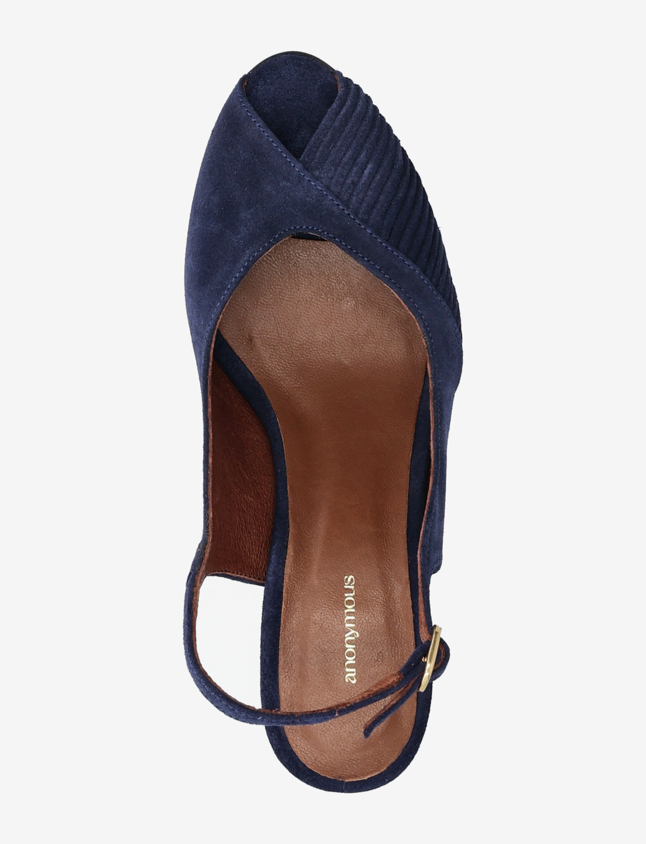 Anonymous Copenhagen - Cassandra 50 stiletto - högklackade slingbacks - calf suede ink blue - 3