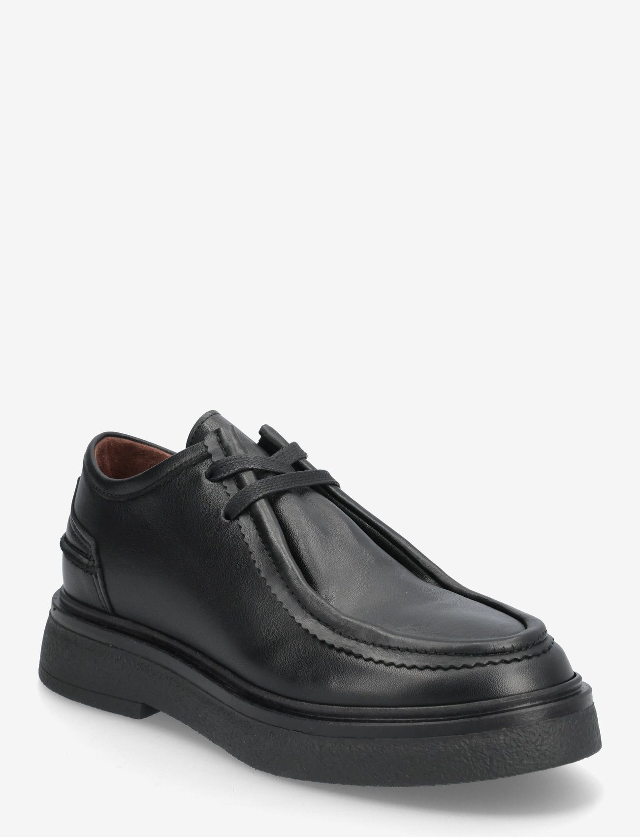 Anonymous Copenhagen - Chez flat platform - schnürschuhe - soft calf & sole black & black - 0