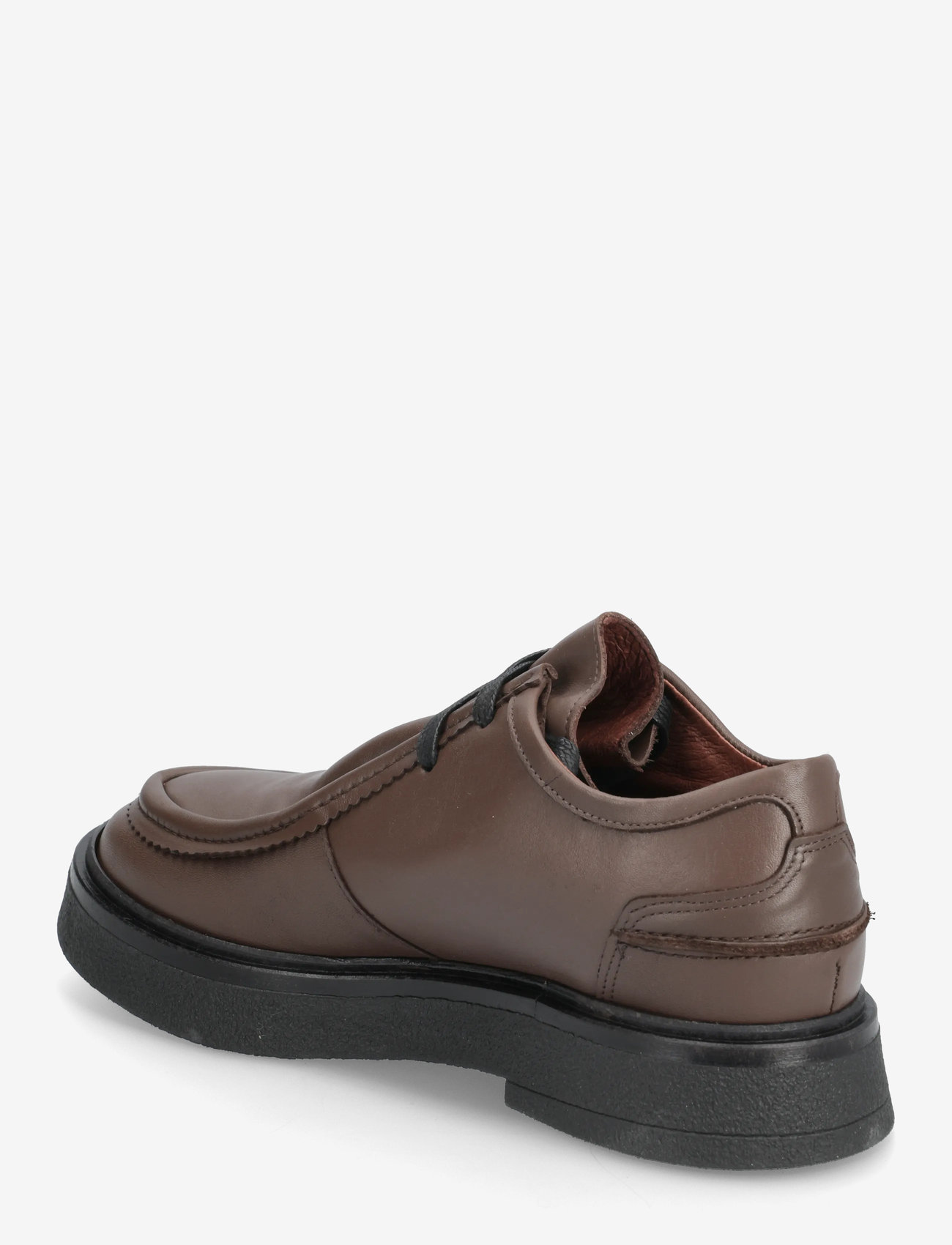 Anonymous Copenhagen - Chez flat platform - schnürschuhe - soft calf & sole dark taupe & black - 2