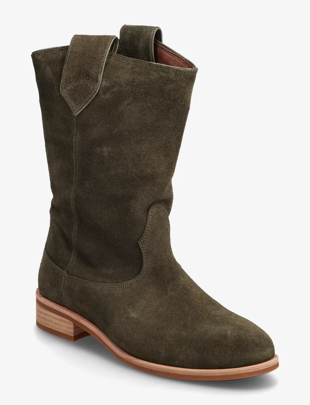 Anonymous Copenhagen - Claudia - flache stiefeletten - calf suede moss green - 0