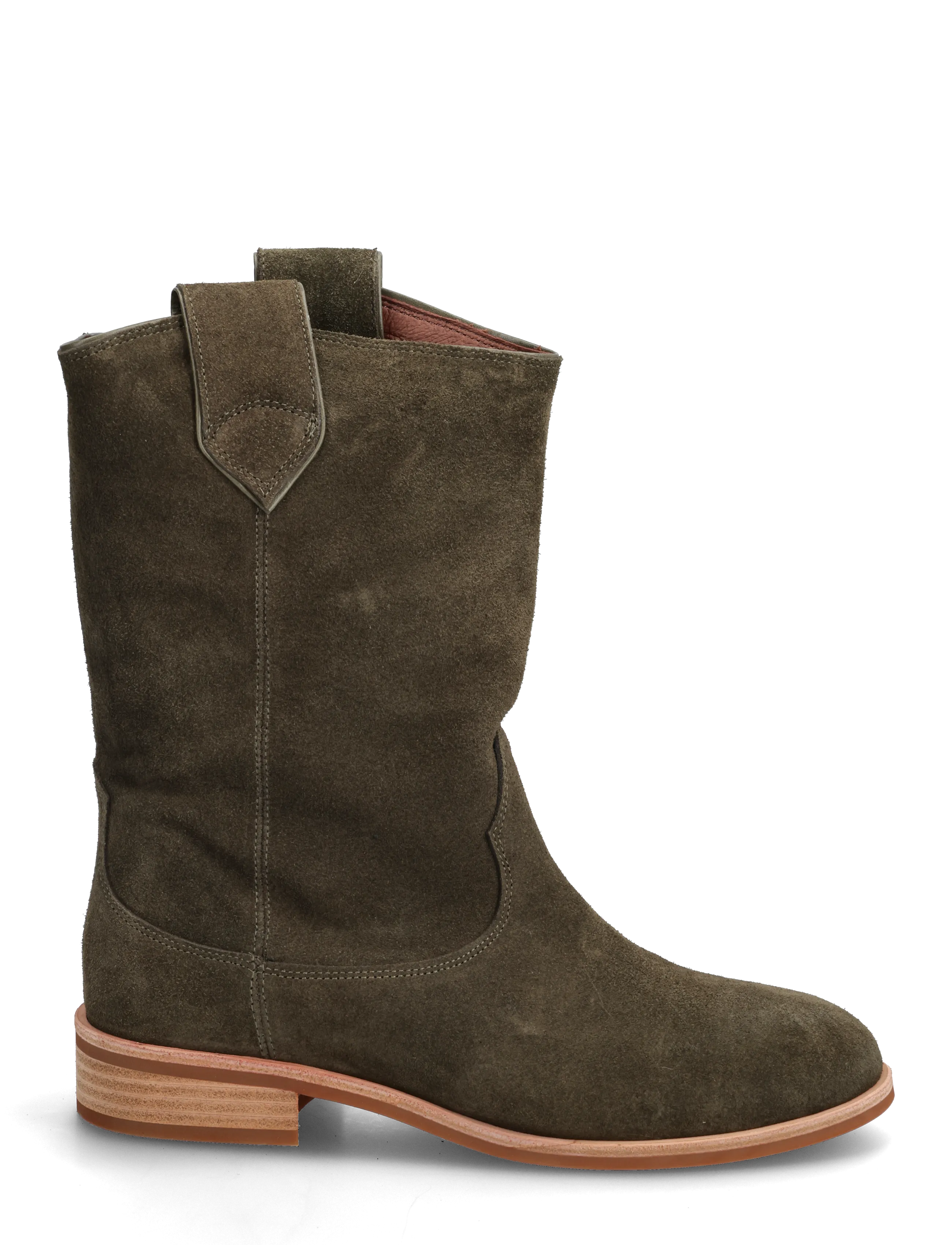 Anonymous Copenhagen - Claudia - tasapohjaiset nilkkurit - calf suede moss green - 1