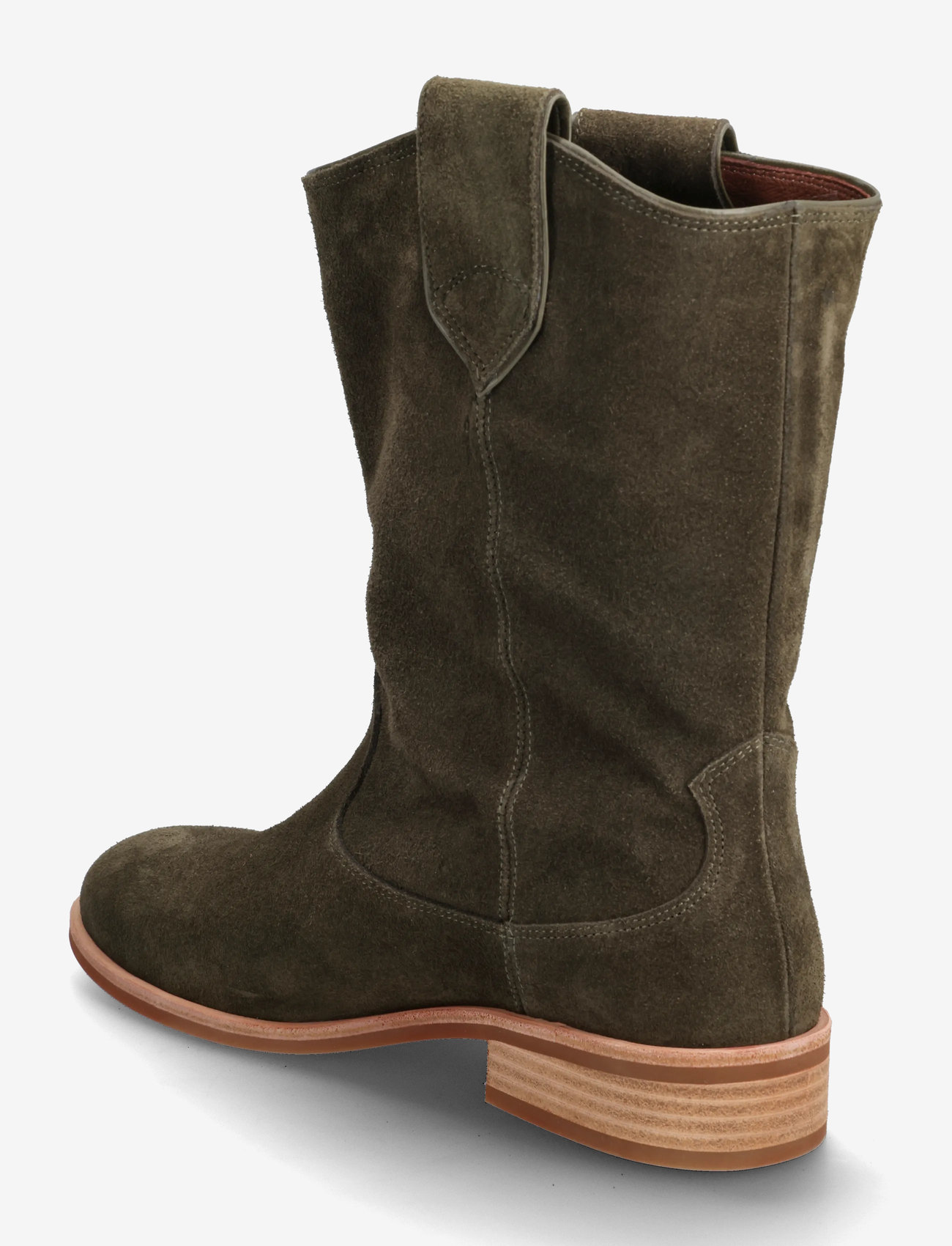 Anonymous Copenhagen - Claudia - flade ankelstøvler - calf suede moss green - 2