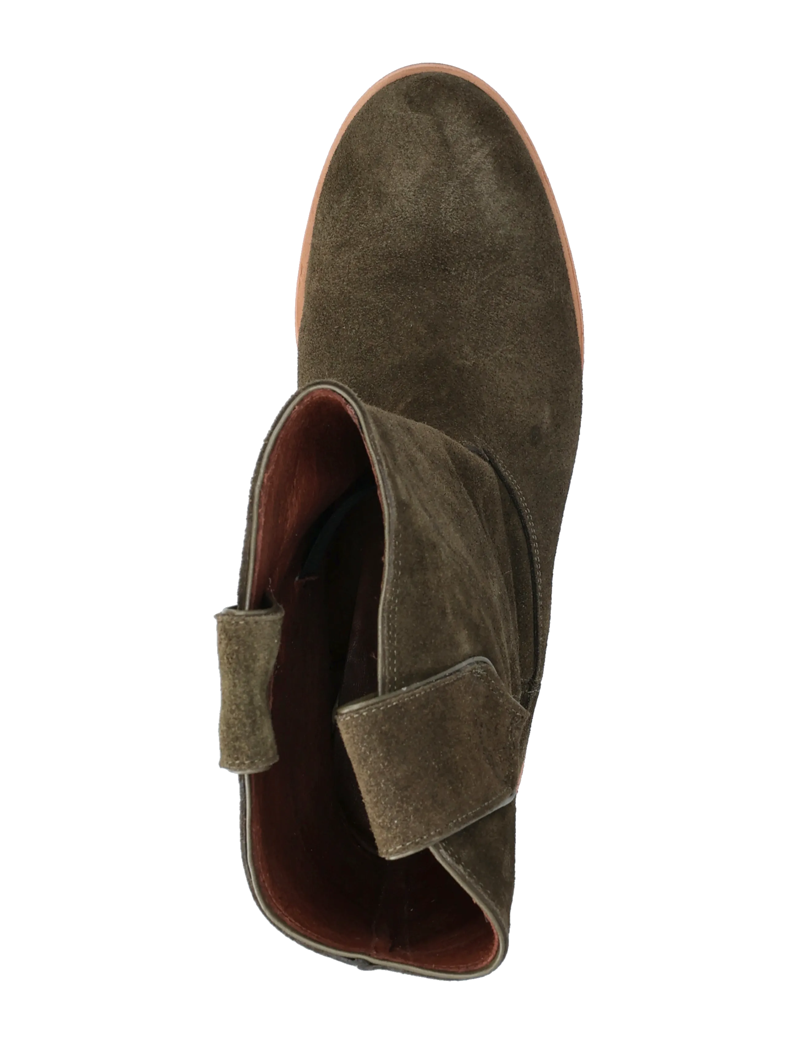 Anonymous Copenhagen - Claudia - tasapohjaiset nilkkurit - calf suede moss green - 3