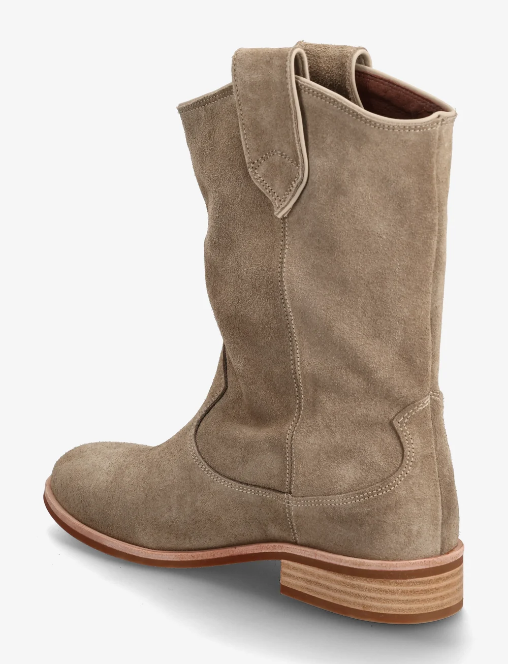 Anonymous Copenhagen - Claudia - platta ankelboots - calf suede mushroom - 2
