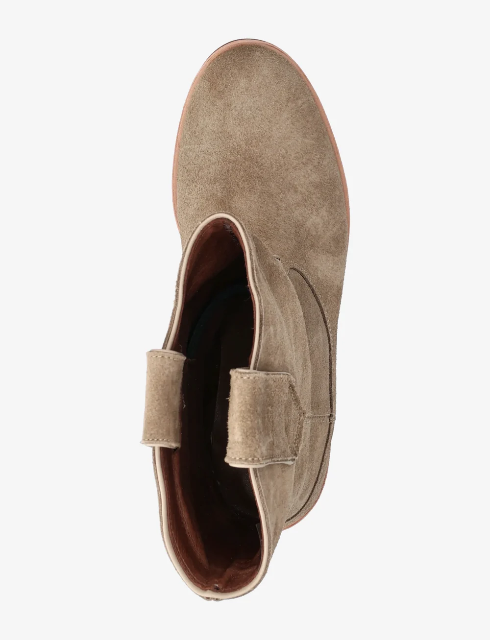 Anonymous Copenhagen - Claudia - platta ankelboots - calf suede mushroom - 3