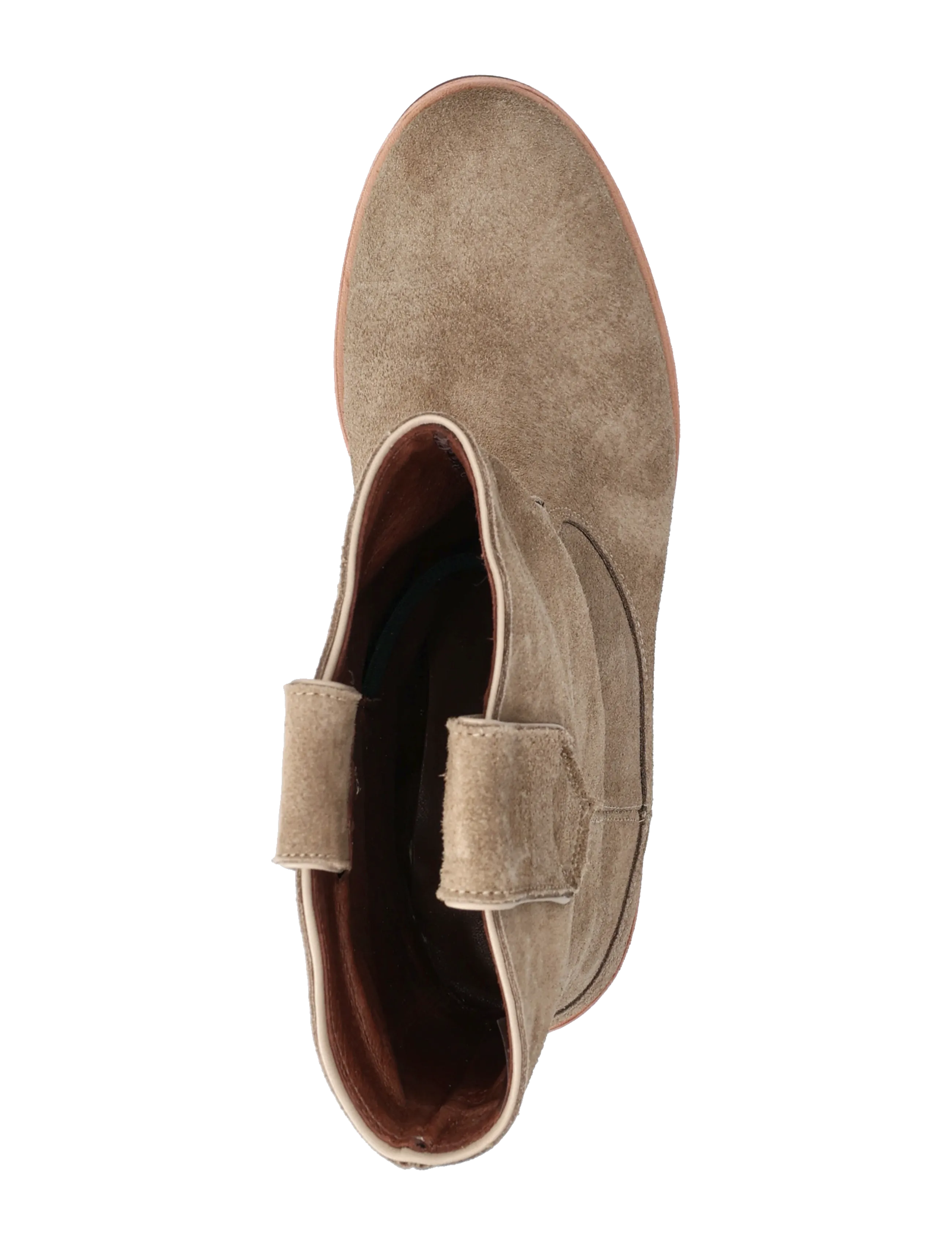 Anonymous Copenhagen - Claudia - platte enkellaarsjes - calf suede mushroom - 3
