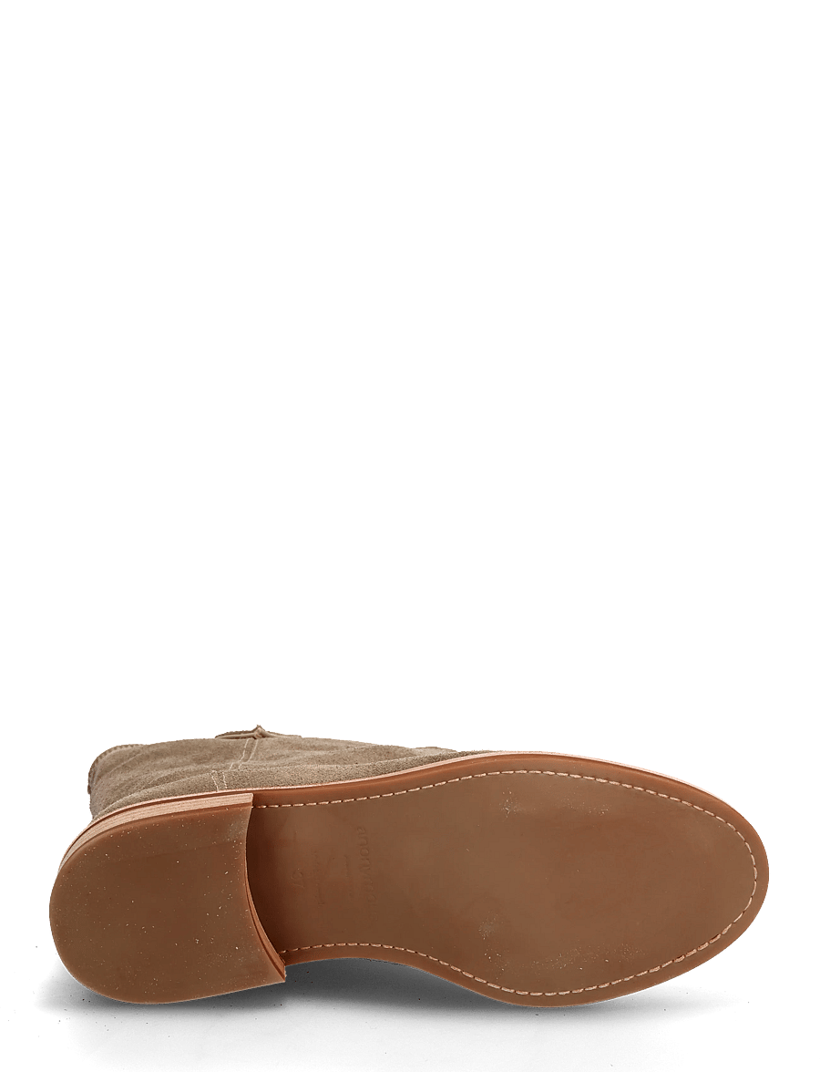 Anonymous Copenhagen - Claudia - platte enkellaarsjes - calf suede mushroom - 4