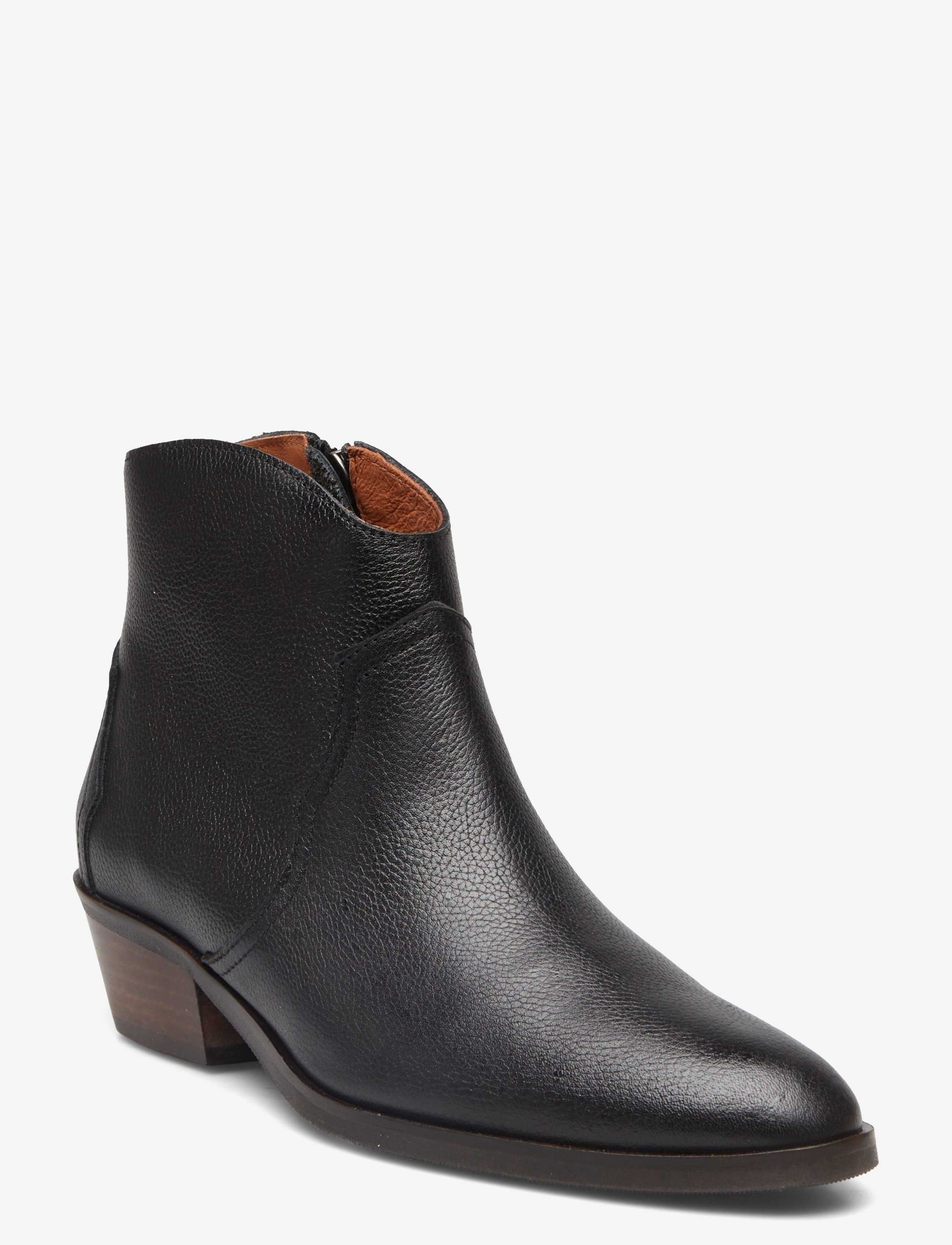 Anonymous Copenhagen Fiona 35 - Enkellaarsjes - GRAINED SOFT CALF BLACK / black