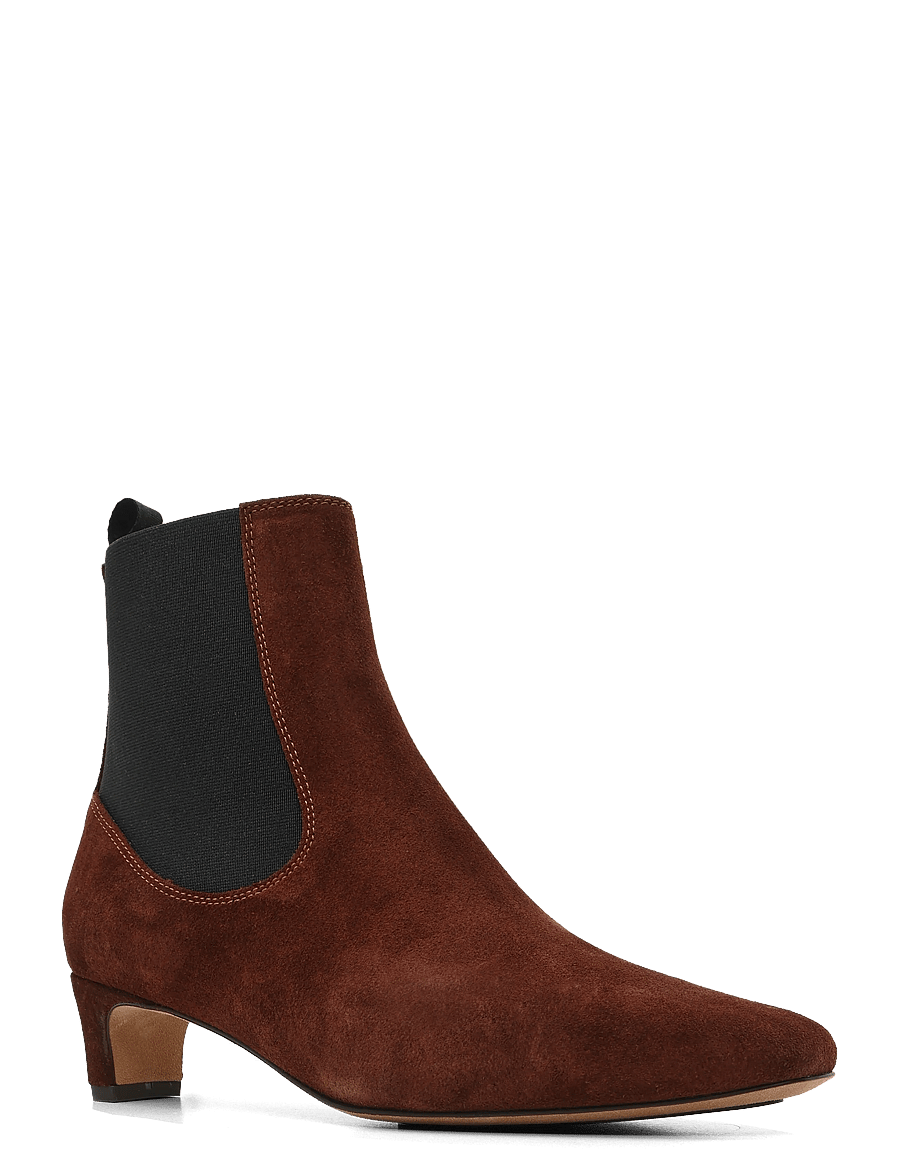 Anonymous Copenhagen - Gaby 40 - kontsaga poolsaapad - calf suede chocolate - 0