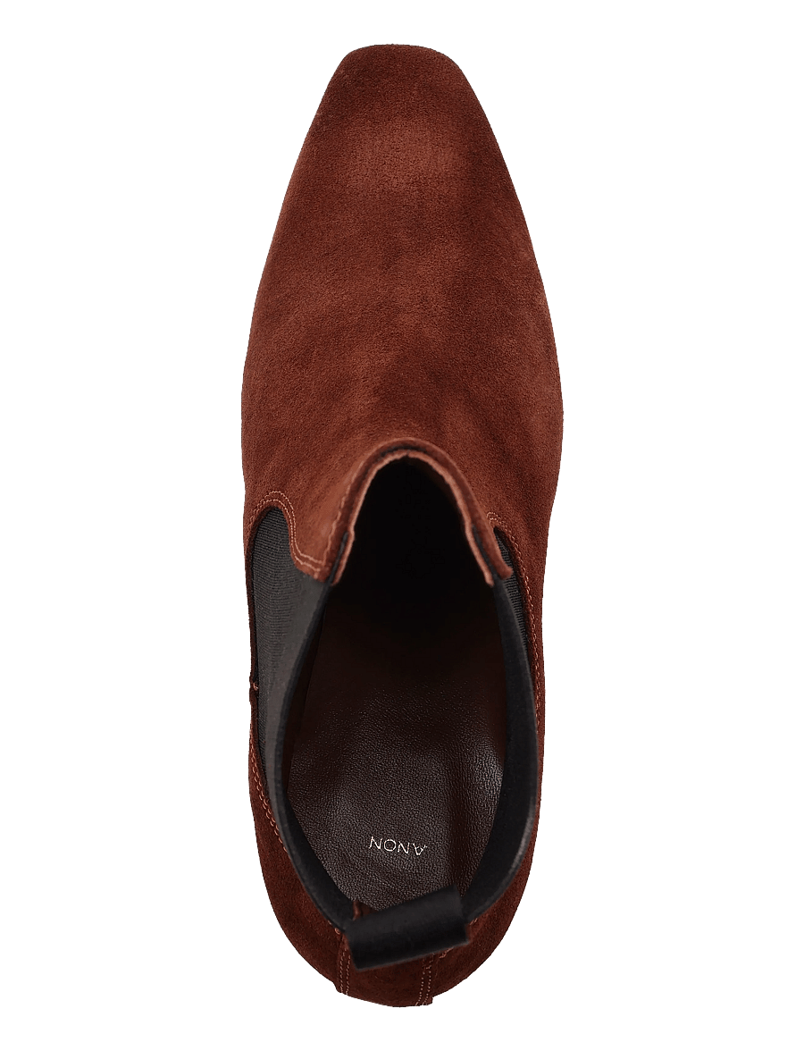 Anonymous Copenhagen - Gaby 40 - kontsaga poolsaapad - calf suede chocolate - 3