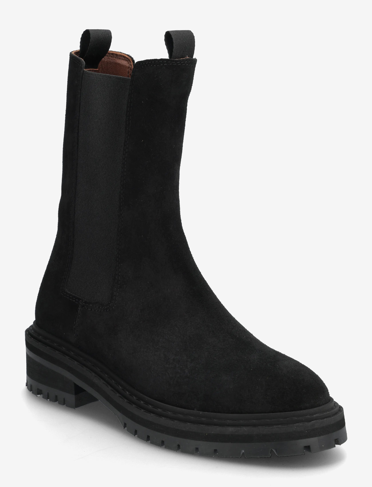 Anonymous Copenhagen - Haily high cut - flade ankelstøvler - calf suede black - 0