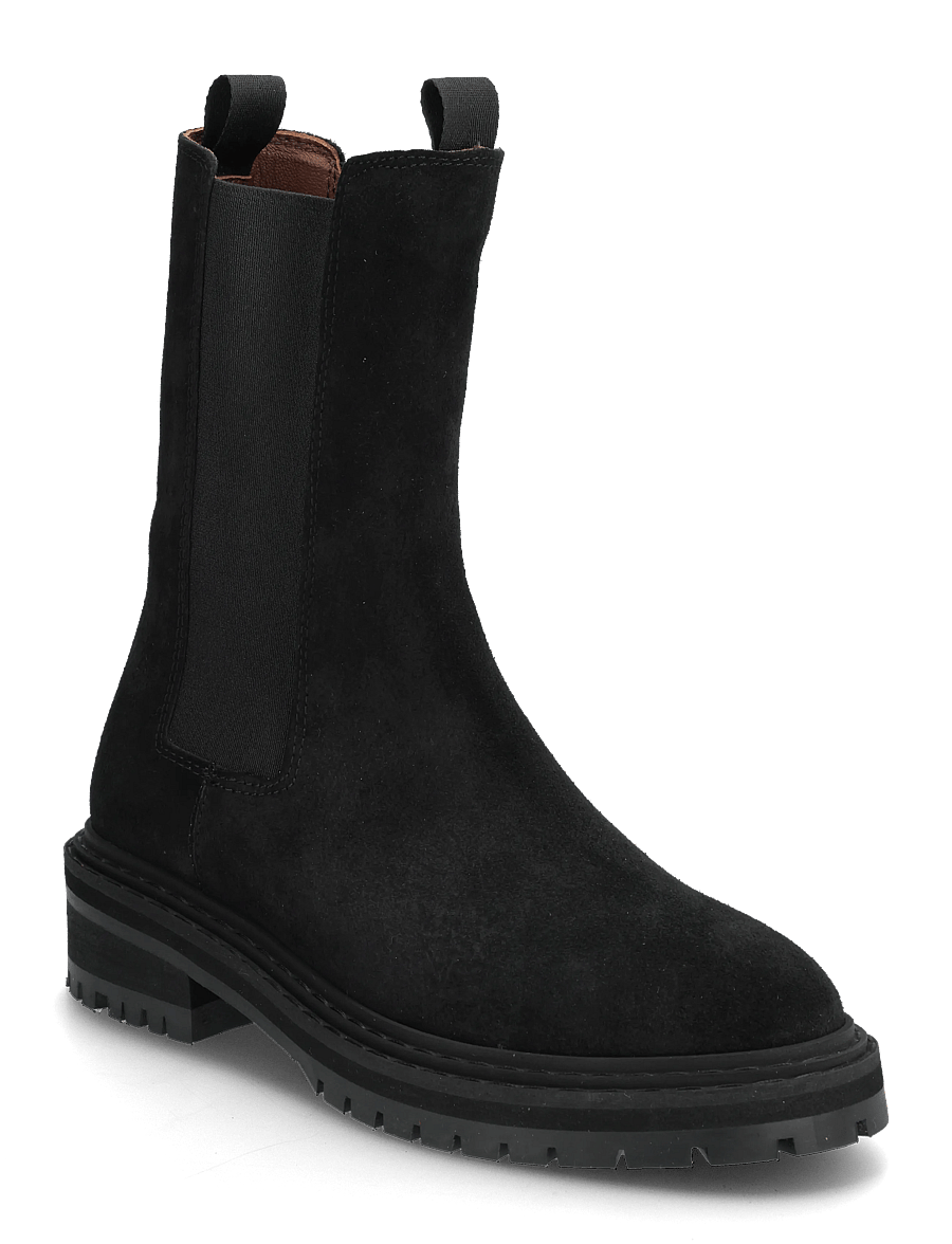 Anonymous Copenhagen - Haily high cut - flade ankelstøvler - calf suede black - 0