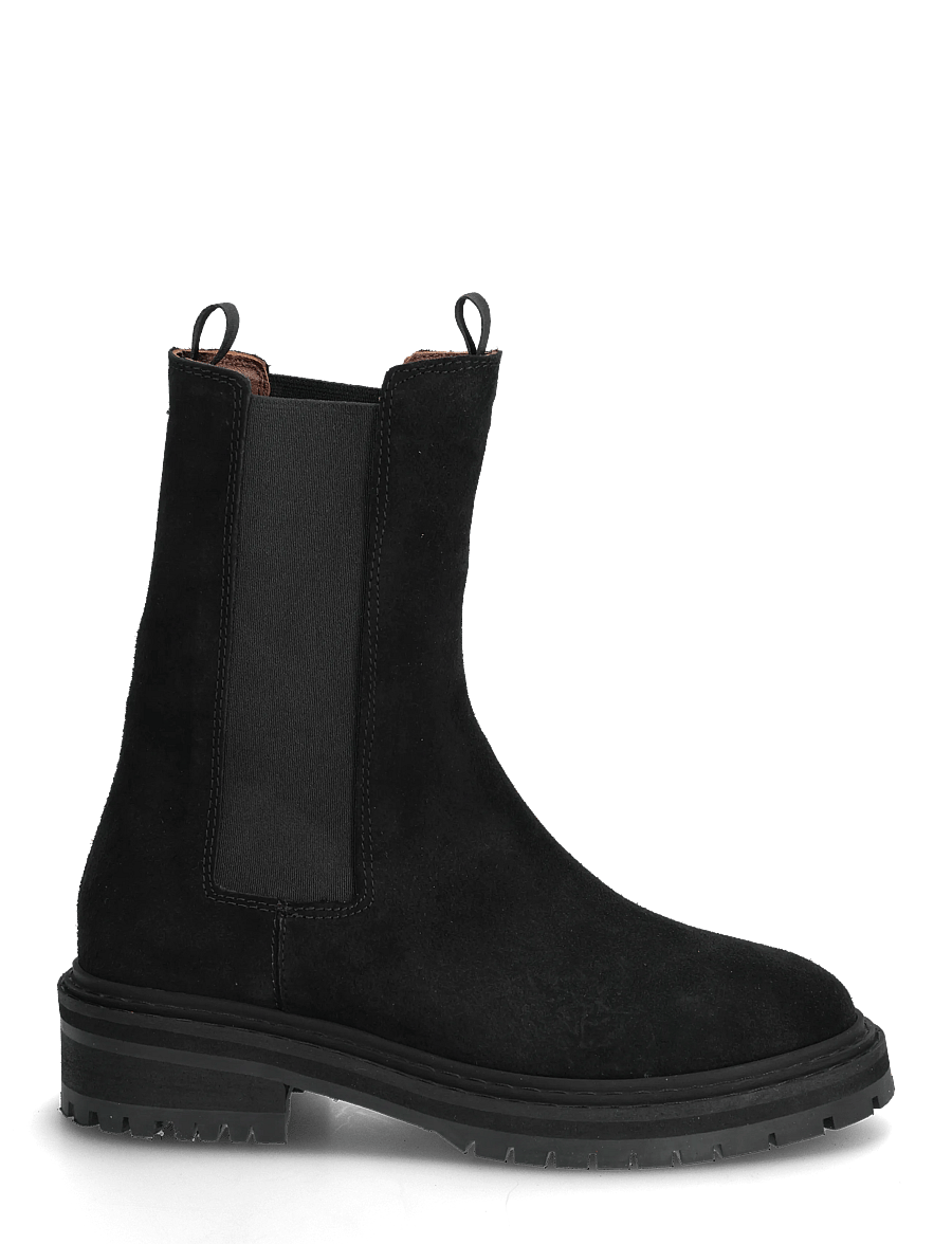 Anonymous Copenhagen - Haily high cut - flade ankelstøvler - calf suede black - 1