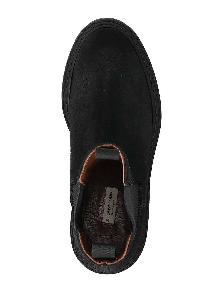 Anonymous Copenhagen - Haily high cut - flade ankelstøvler - calf suede black - 3