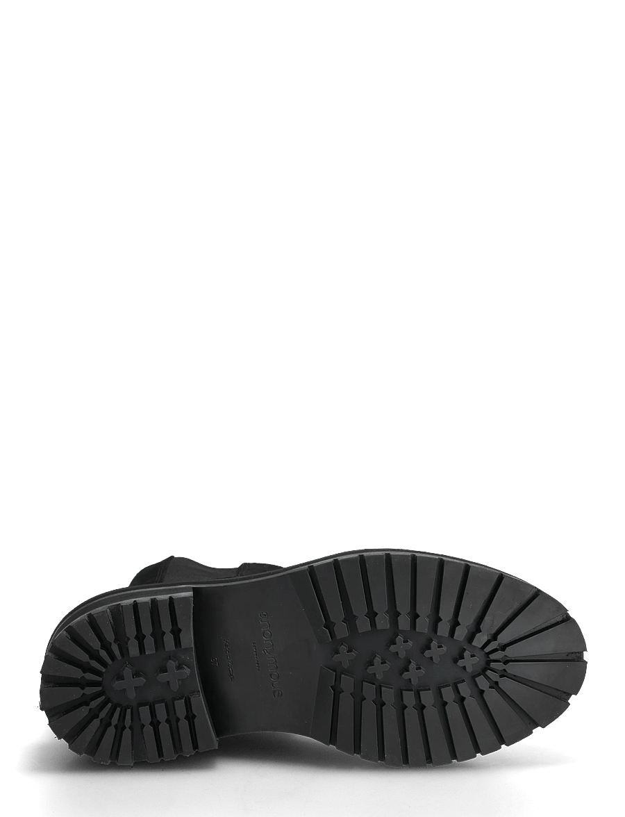 Anonymous Copenhagen - Haily high cut - flade ankelstøvler - calf suede black - 4
