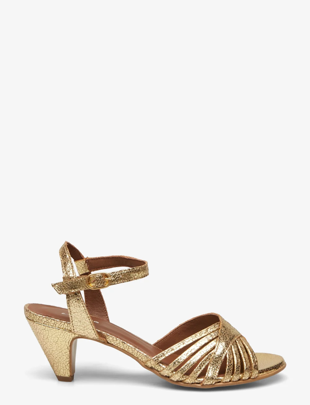 Anonymous Copenhagen - Hermine - heeled sandals - crackled metallic goat gold - 2
