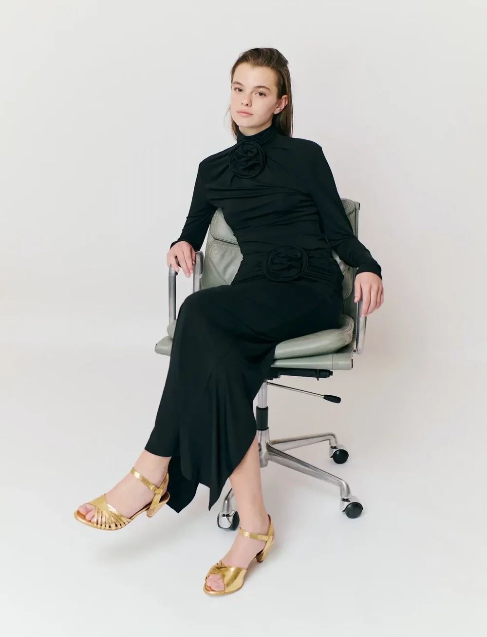 Anonymous Copenhagen - Hermine - heeled sandals - crackled metallic goat gold - 0