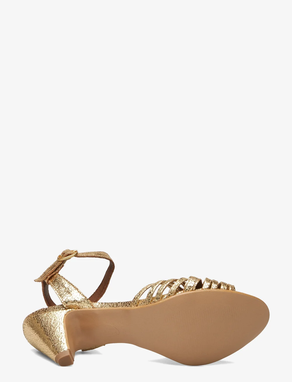 Anonymous Copenhagen - Hermine - heeled sandals - crackled metallic goat gold - 5