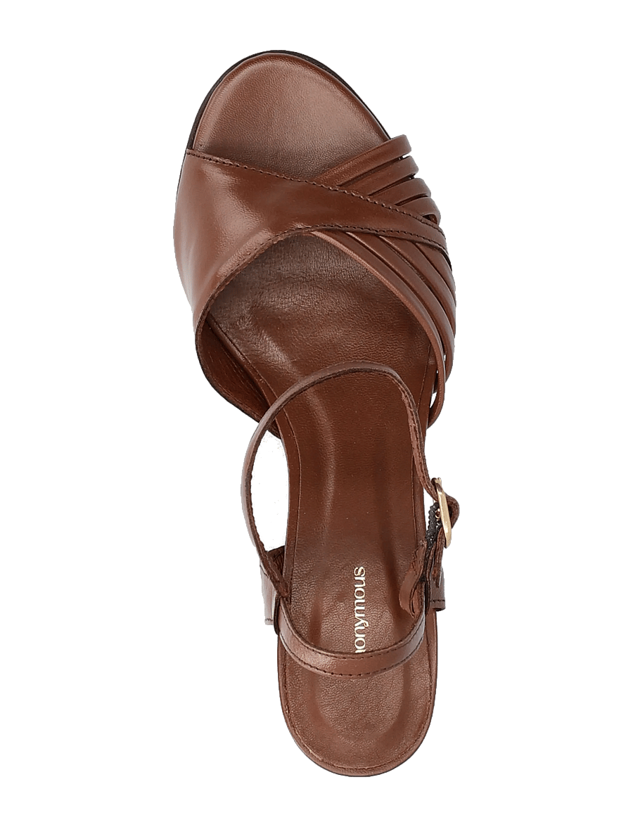 Anonymous Copenhagen - Hermine - heeled sandals - shiny lamb chocolate - 3