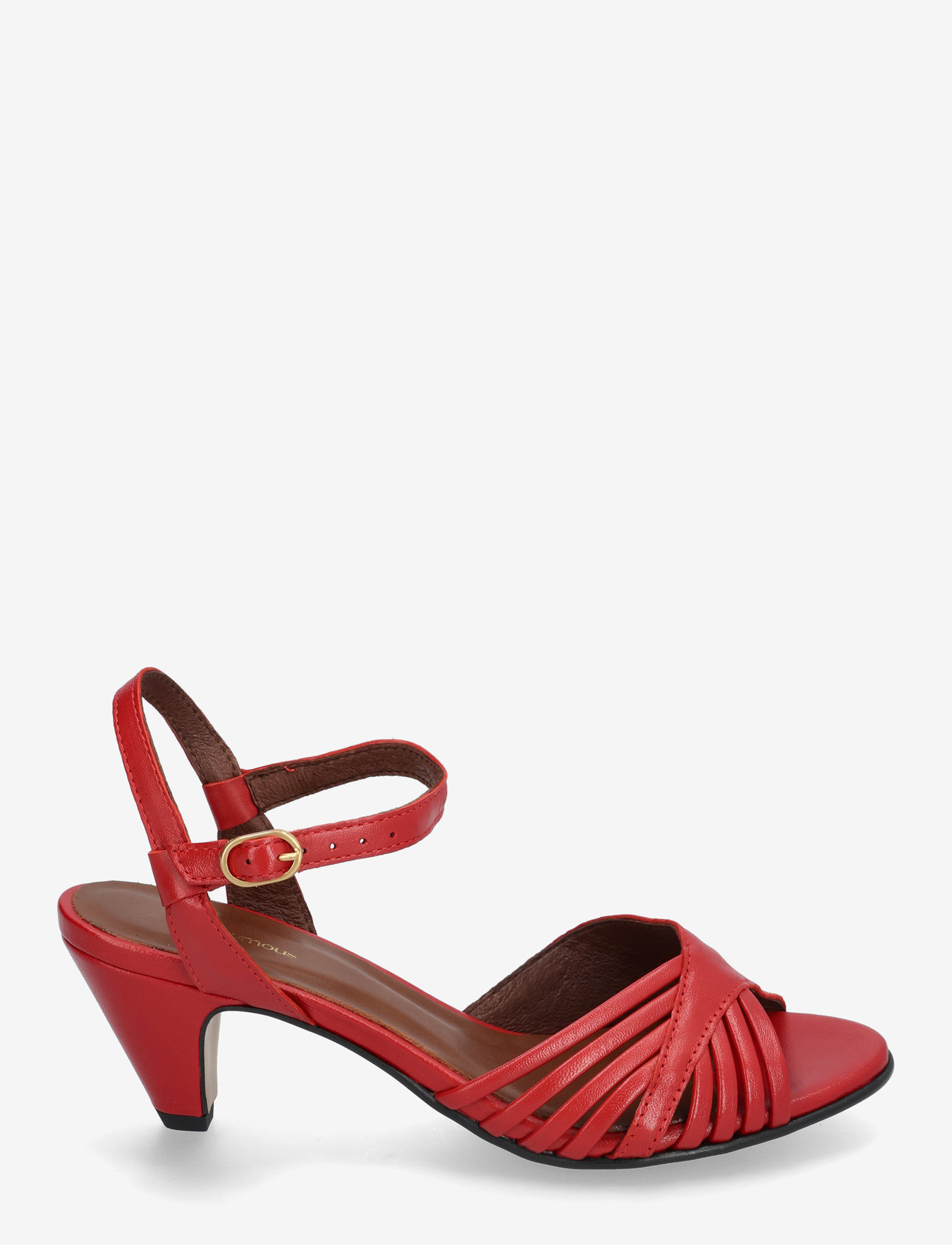 Anonymous Copenhagen - Hermine - sandaler med hæl - shiny lamb ruby red - 2
