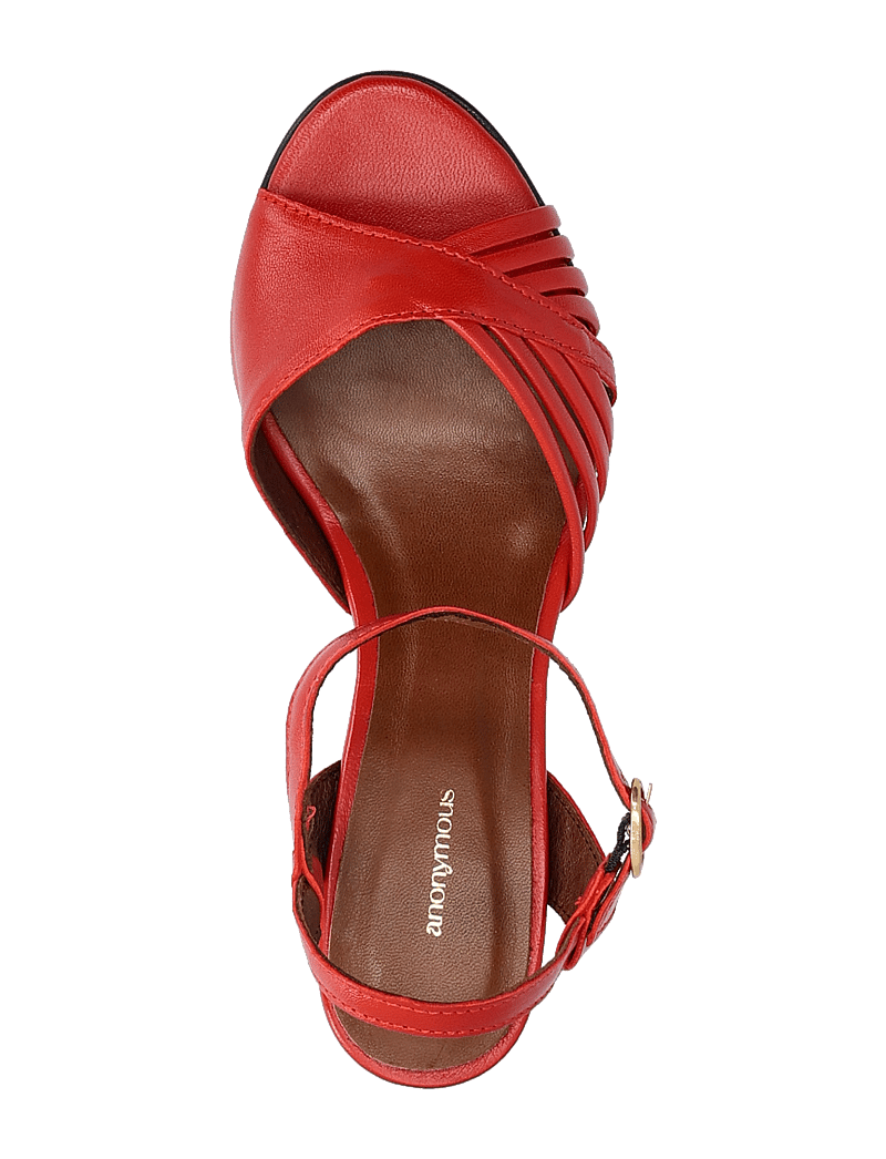 Anonymous Copenhagen - Hermine - sandaler med hæl - shiny lamb ruby red - 4