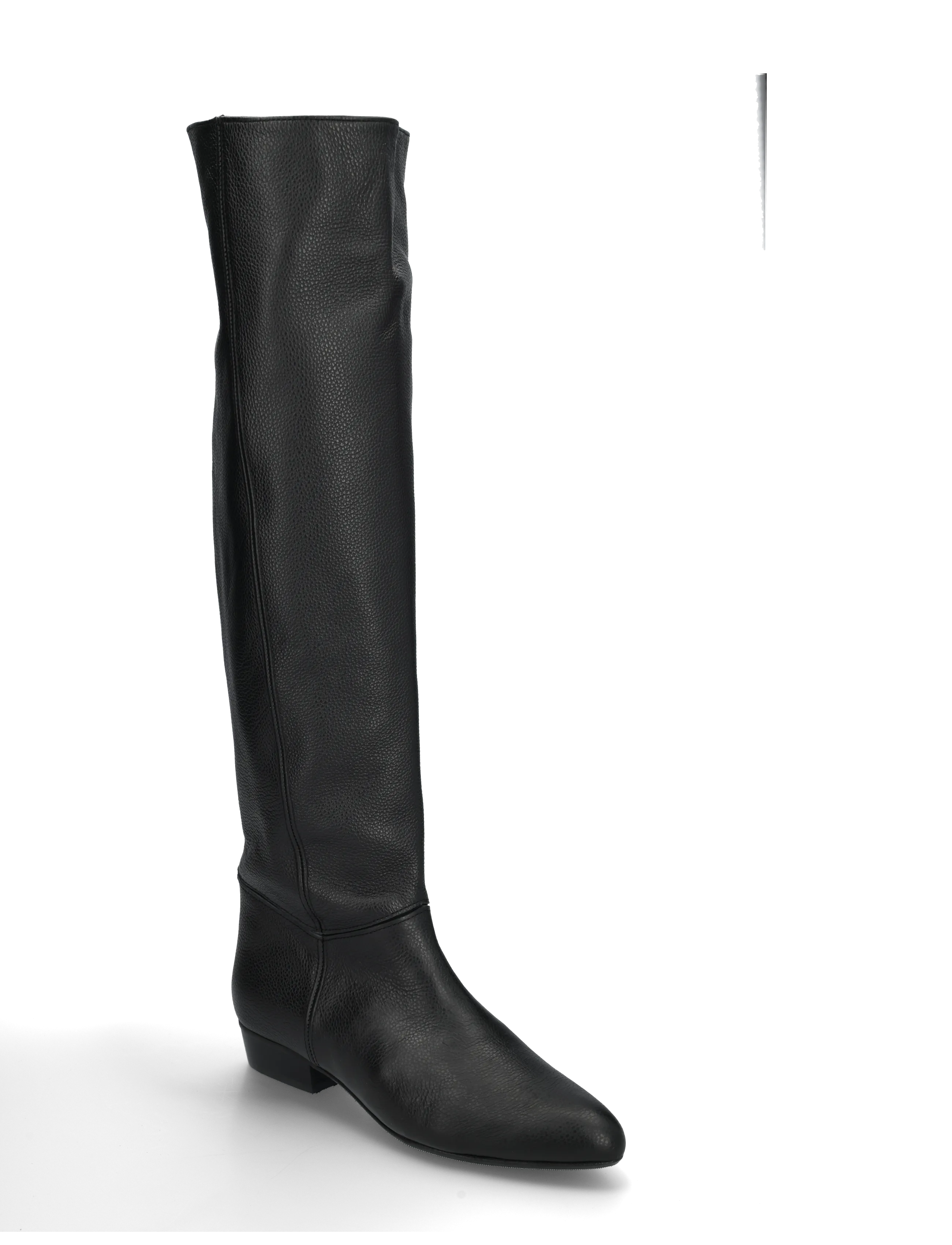PEBBLED SOFT CALF & SUEDE LEATHER BLACK