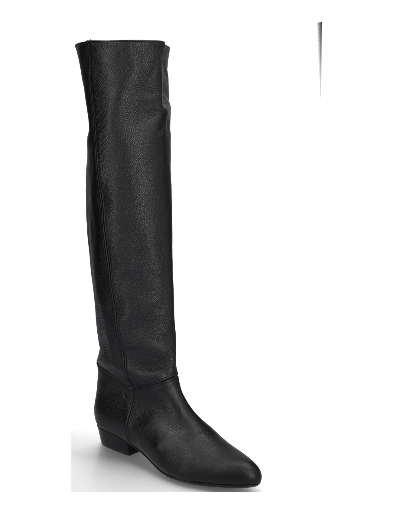 PEBBLED SOFT CALF & SUEDE LEATHER BLACK