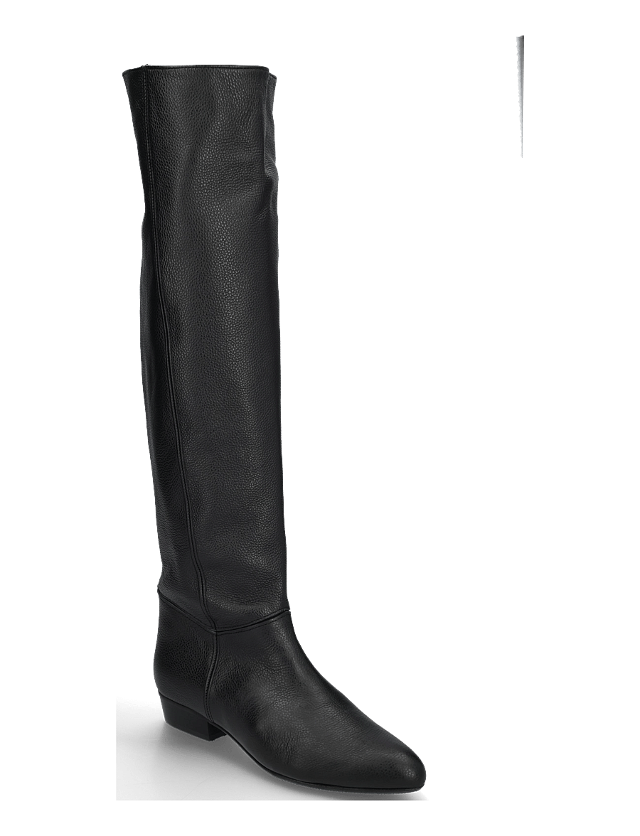 Anonymous Copenhagen - Jadah 20 - põlveni saapad - pebbled soft calf & suede leather black - 0