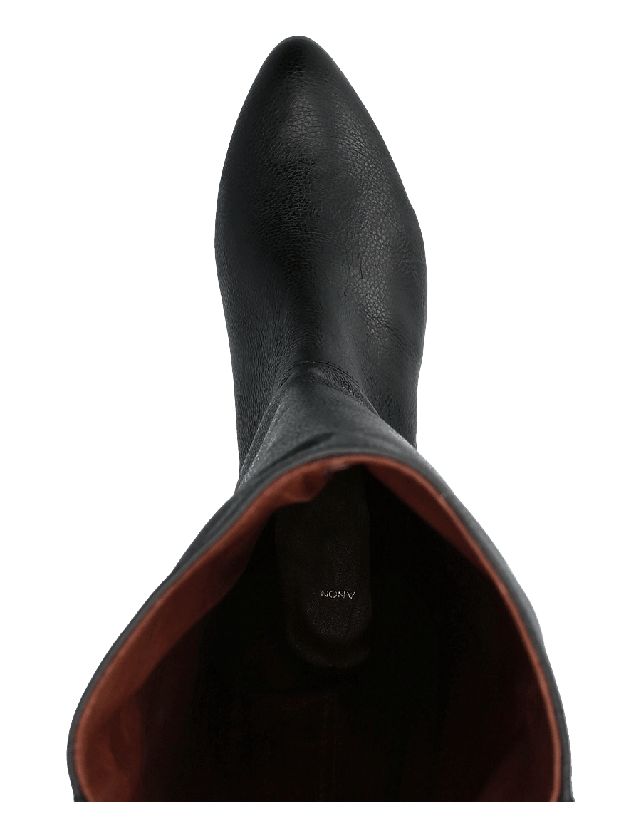 Anonymous Copenhagen - Jadah 20 - põlveni saapad - pebbled soft calf & suede leather black - 3
