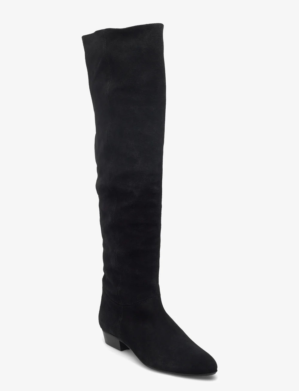 Anonymous Copenhagen - Jadah 20 - pika säärega saapad - calf suede & sleek leather black - 0