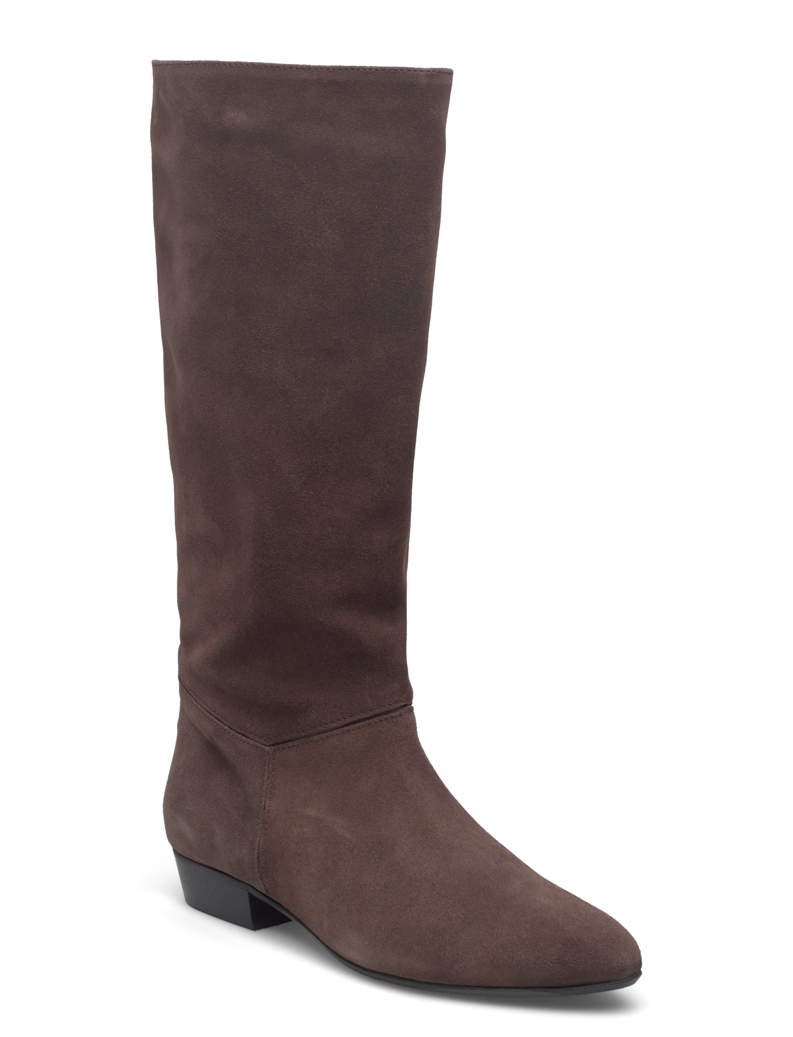 Anonymous Copenhagen Jasmina 20 - Anonymous Copenhagen - CALF SUEDE & SLEEK LEATHER COFFEE BROWN & DARK TAUPE / brown