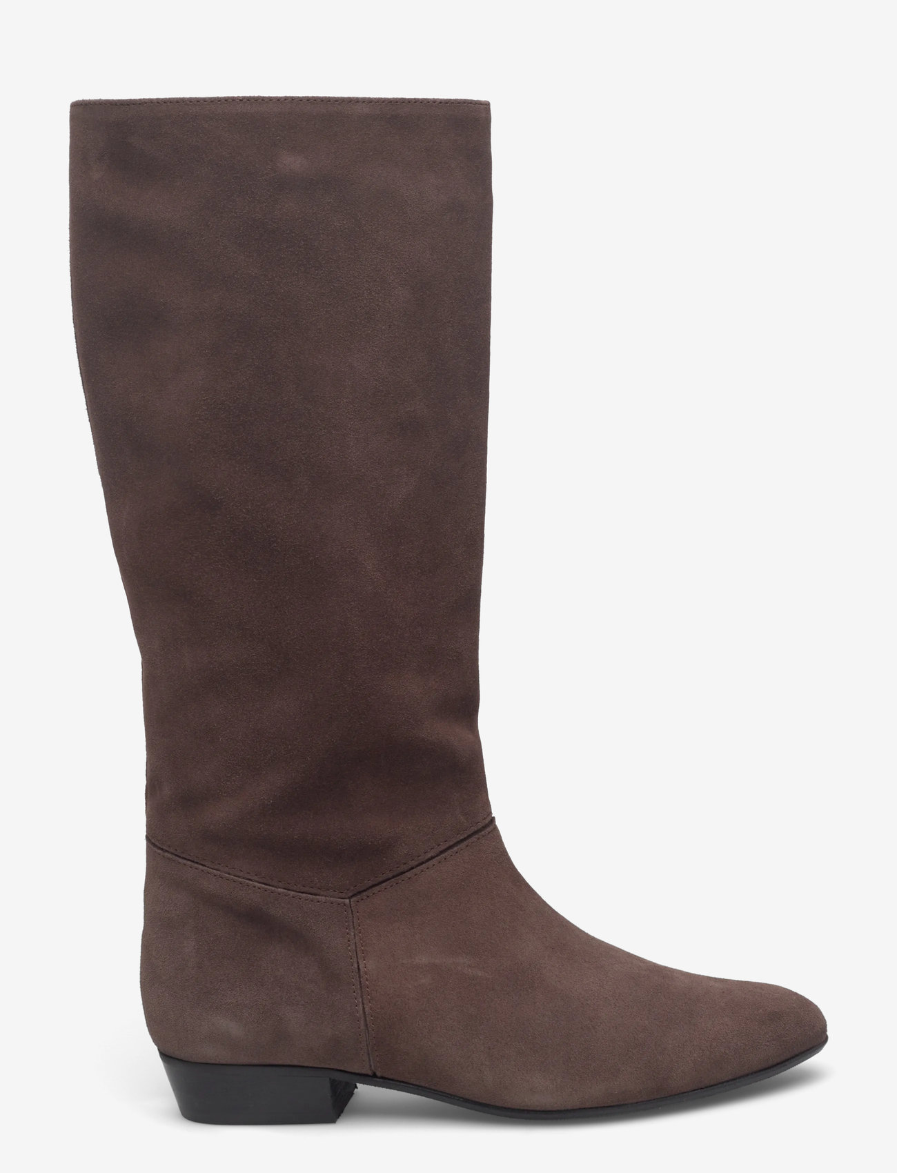 Anonymous Copenhagen - Jasmina 20 - knähöga stövlar - calf suede & sleek leather coffee brown & dark taupe - 1