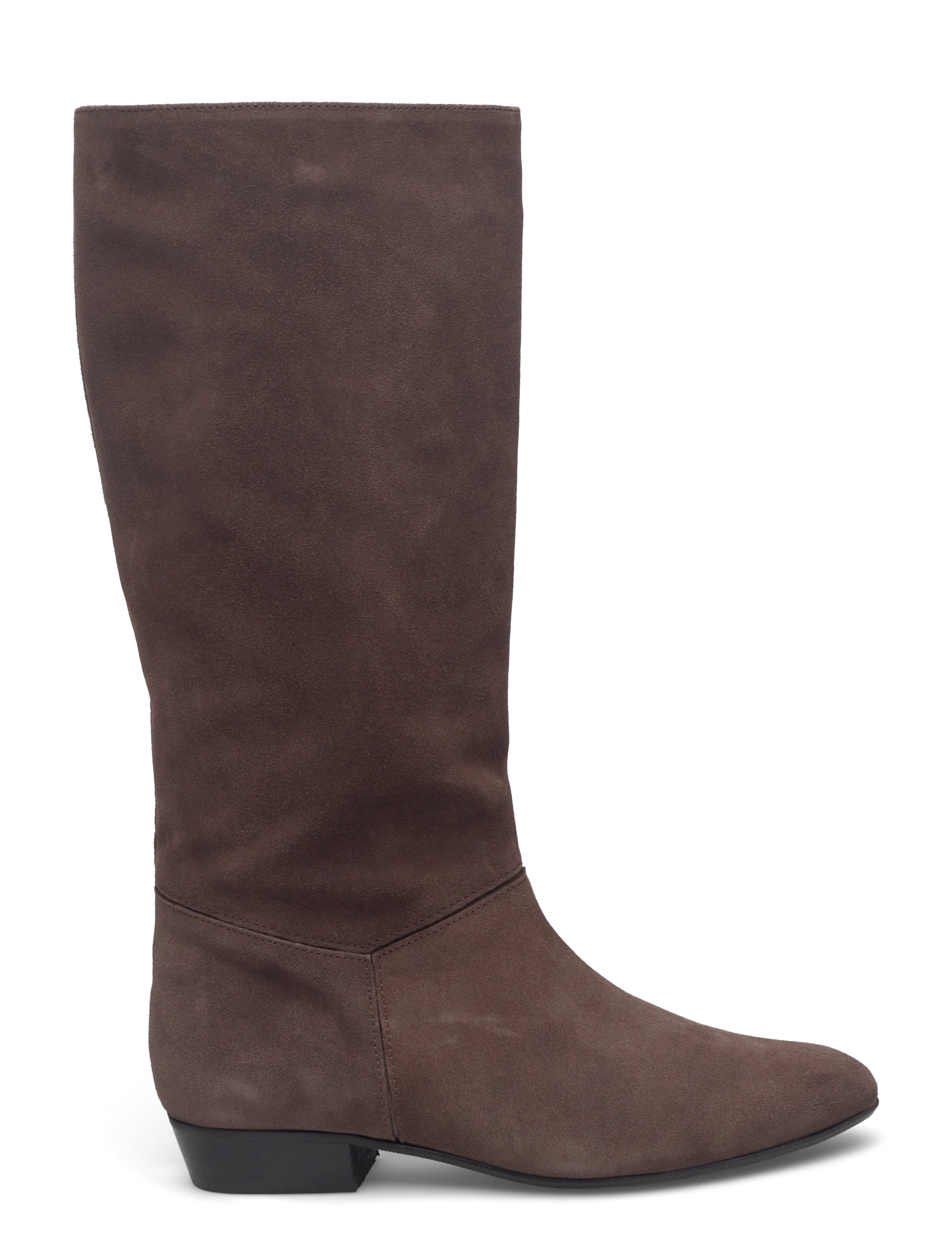 Anonymous Copenhagen - Jasmina 20 - langskaftede støvler - calf suede & sleek leather coffee brown & dark taupe - 1