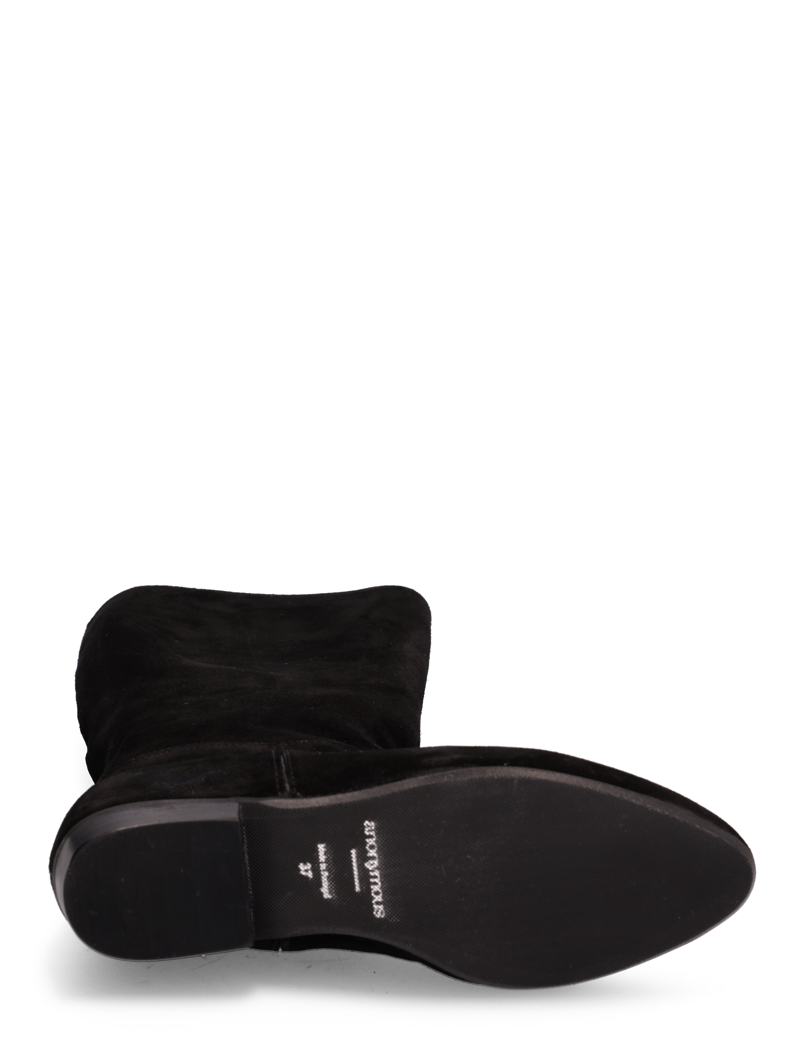 Anonymous Copenhagen - Jasmina 20 - há stígvél - calf suede & sleek leather black - 4