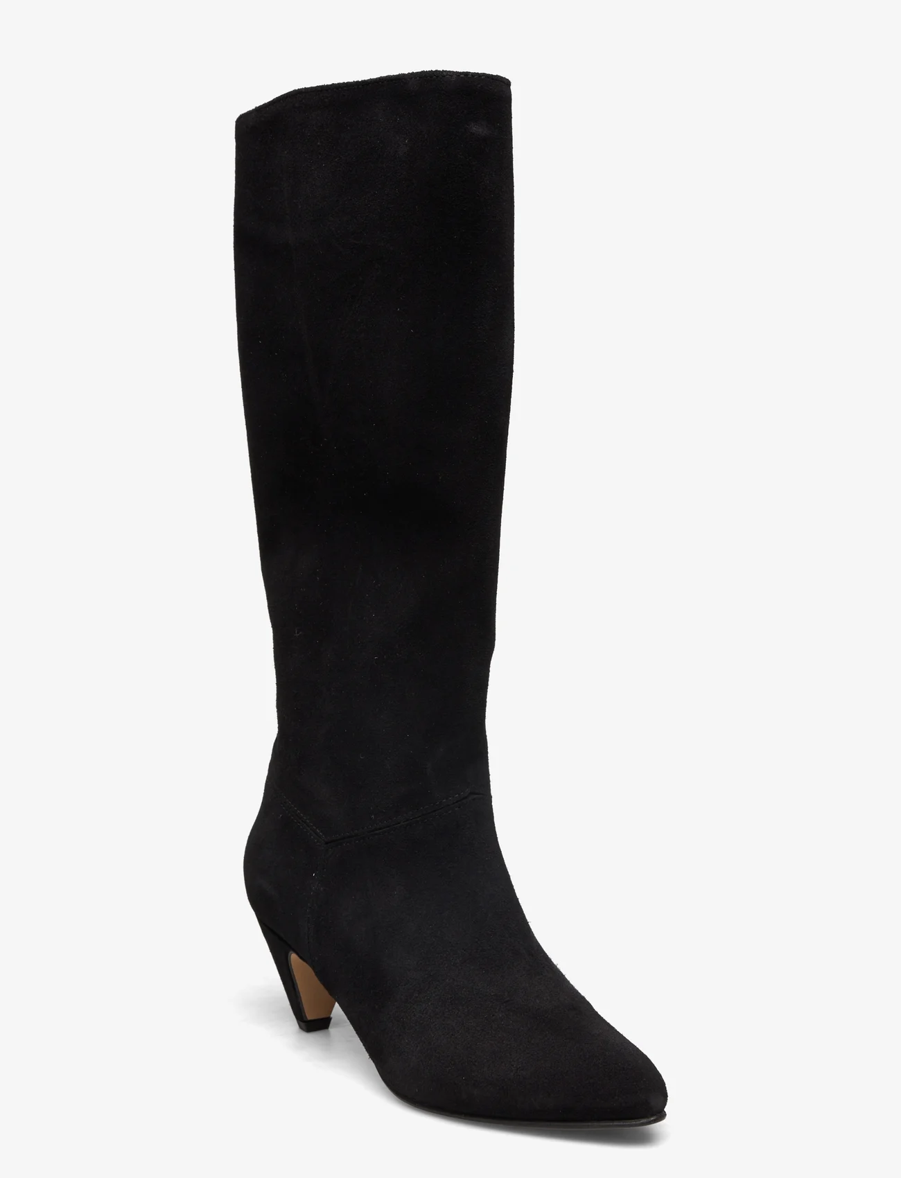 Anonymous Copenhagen - Jasmina 50 stiletto - langskaftede støvler - calf suede & sleek leather black - 0